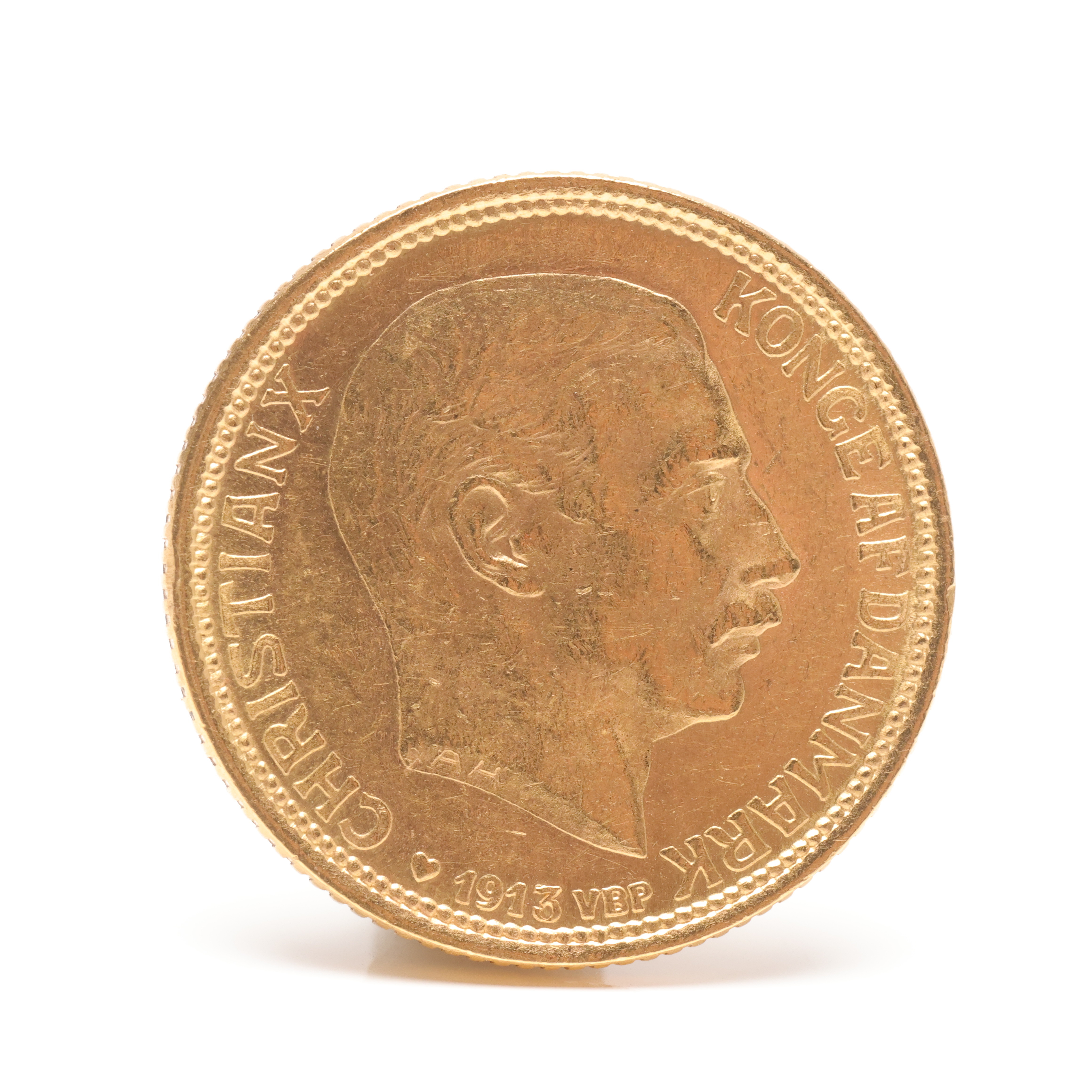 GULDMYNT, 10 kronor, Danmark, Christian IX, 1913.
