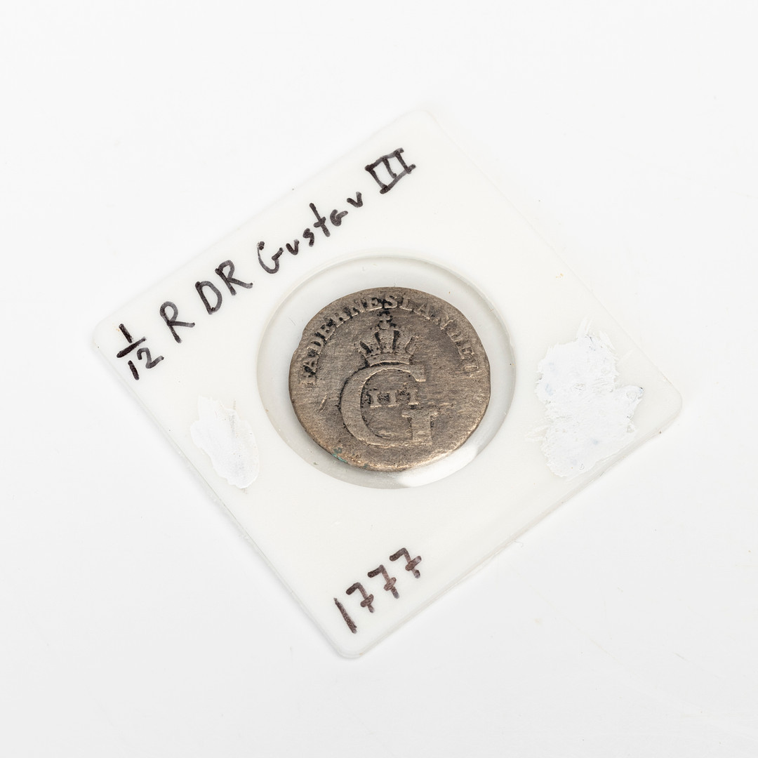 MYNT, silver, Gustav III, 1/12 riksdaler, 1777.