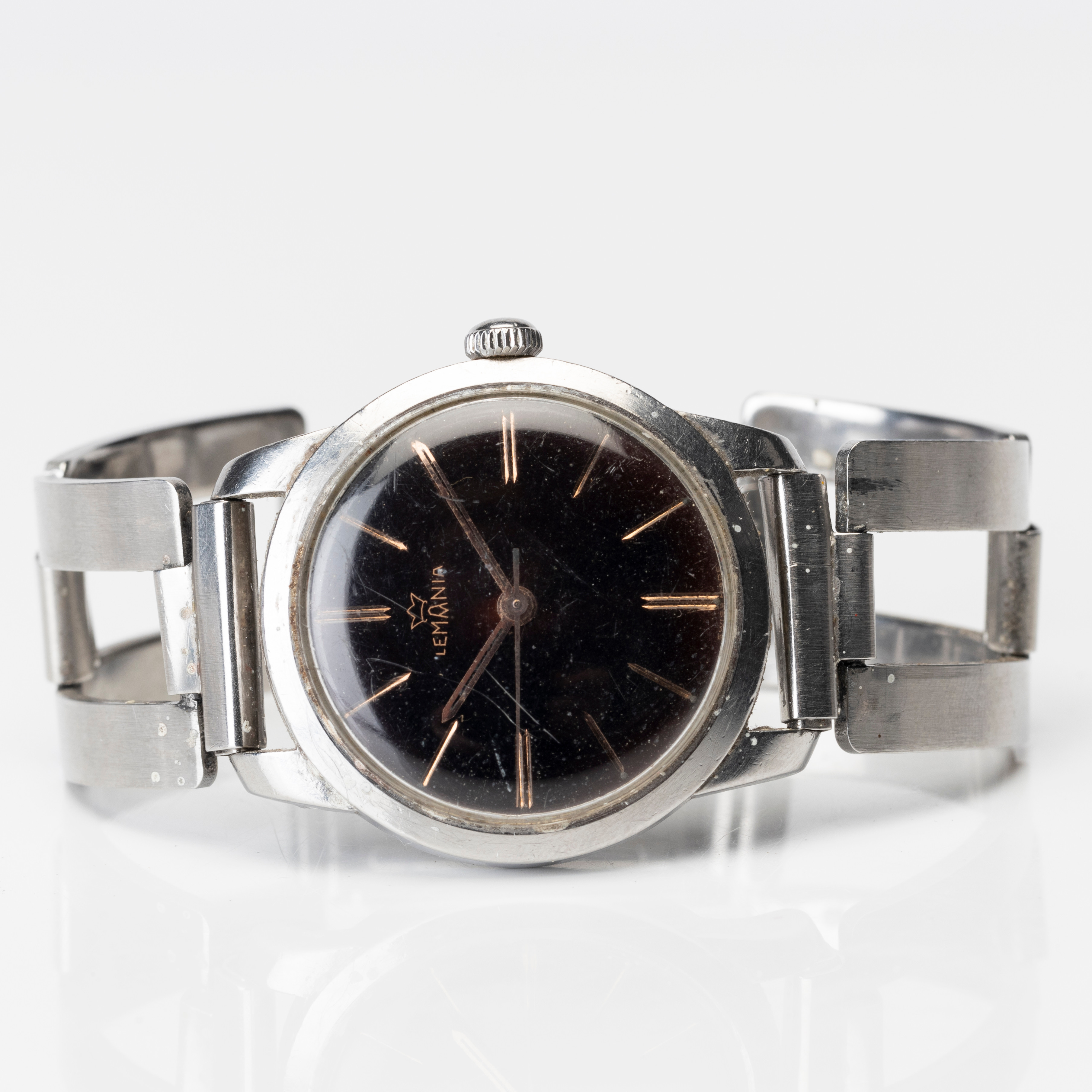 LEMANIA, armbandsur, manuell, cal. LWO 3060, stål, ca 1956.
