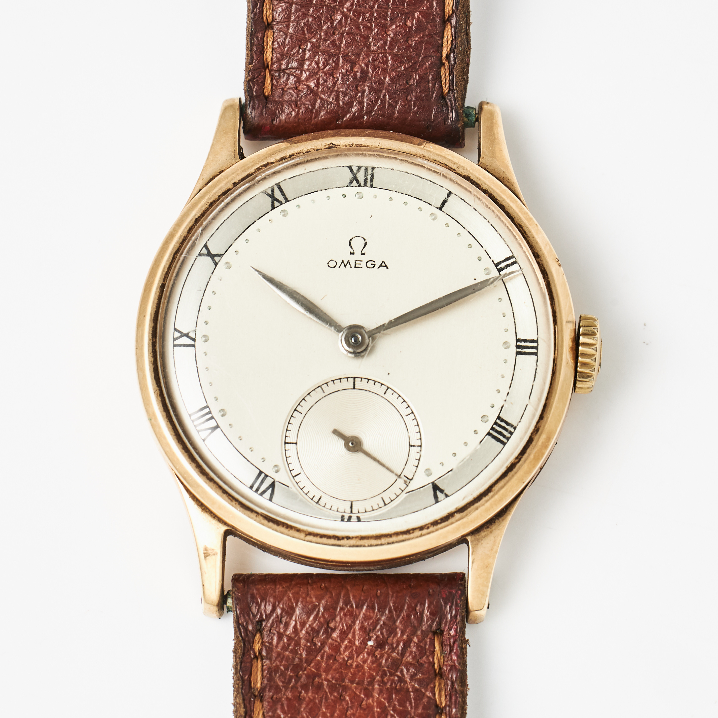OMEGA, "J.P. Brandt", armbandsur, 33,5 mm, 14K guld, ca 1948.
