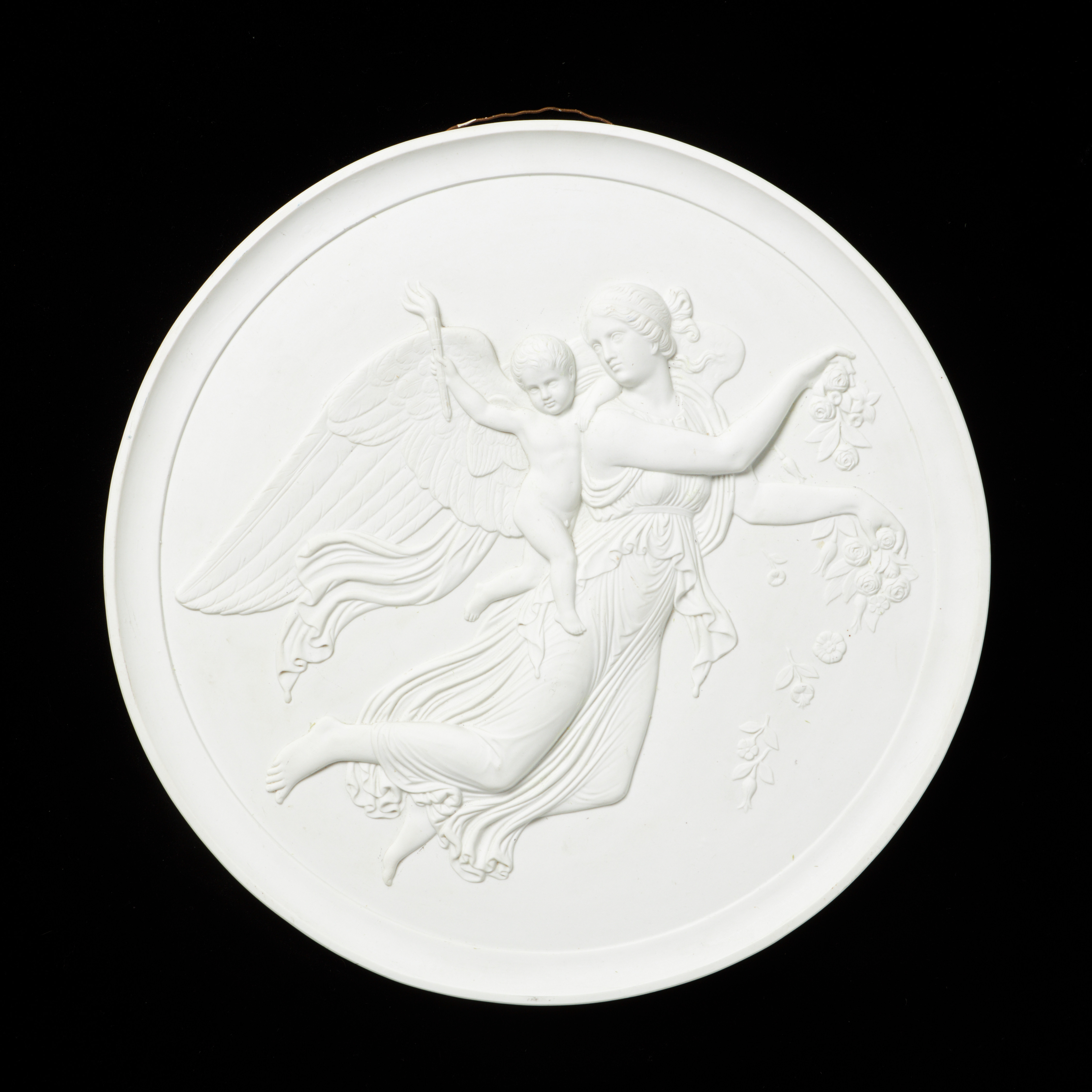 VÄGGPLAKETT. Royal Copenhagen, parian, efter Bertel Thorvaldsen.