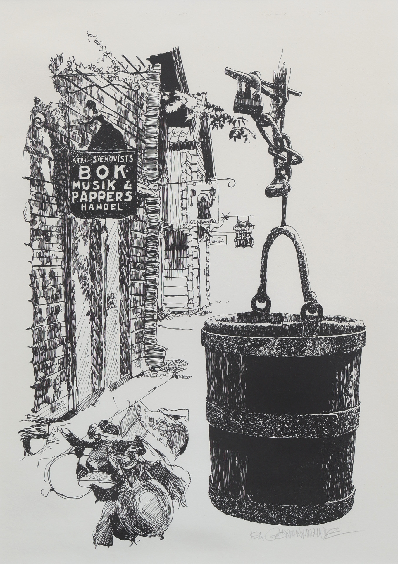 GÖRAN HAHNE. Litografi, signerad, numrerad EA.