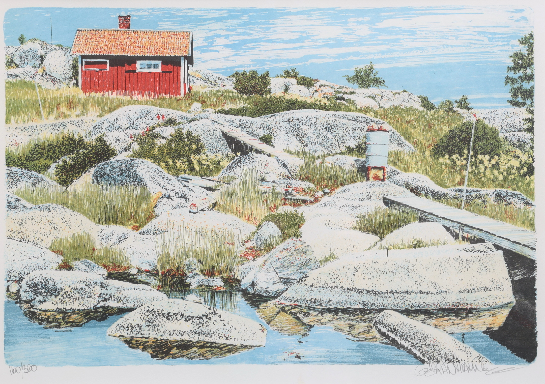 GÖRAN HAHNE. Litografi, signerad, numrerad 160/360.