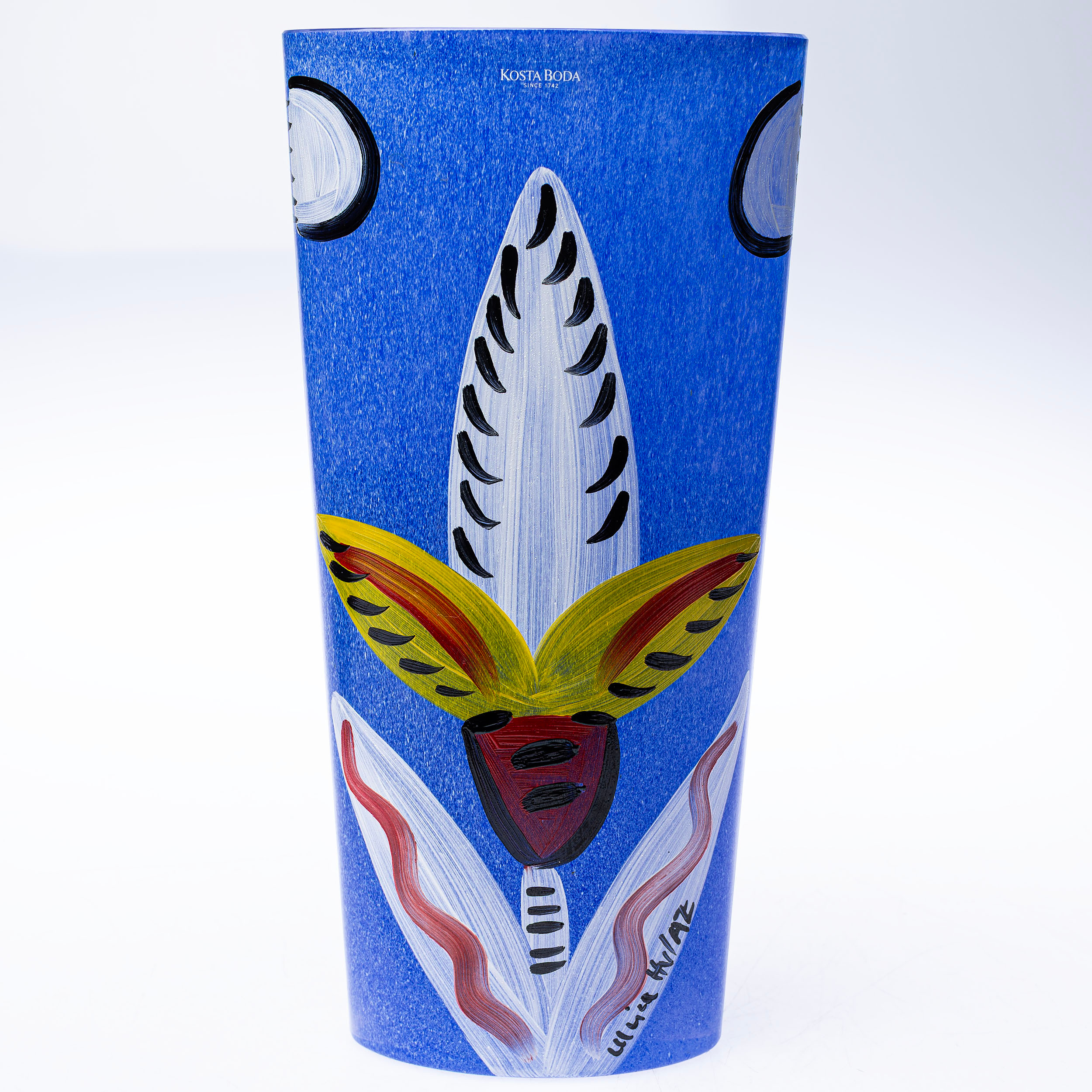 ULRICA HYDMAN-VALLIEN. Vas, glas, "Moonflower", Kosta Boda, signerad.