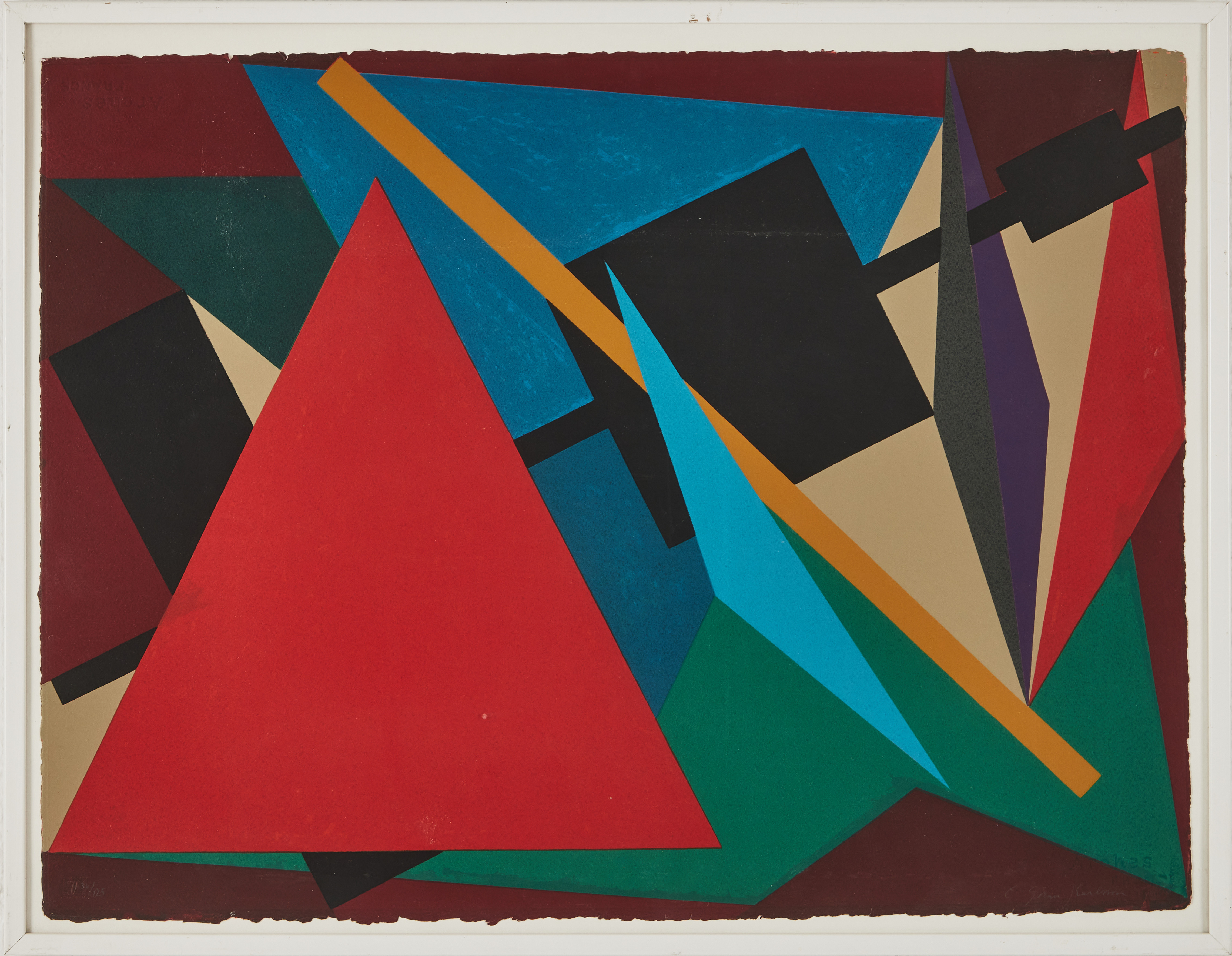 C GÖRAN KARLSSON. "Möte II", färgserigrafi, signerad och numrerad C Göran Karlsson 34/125.