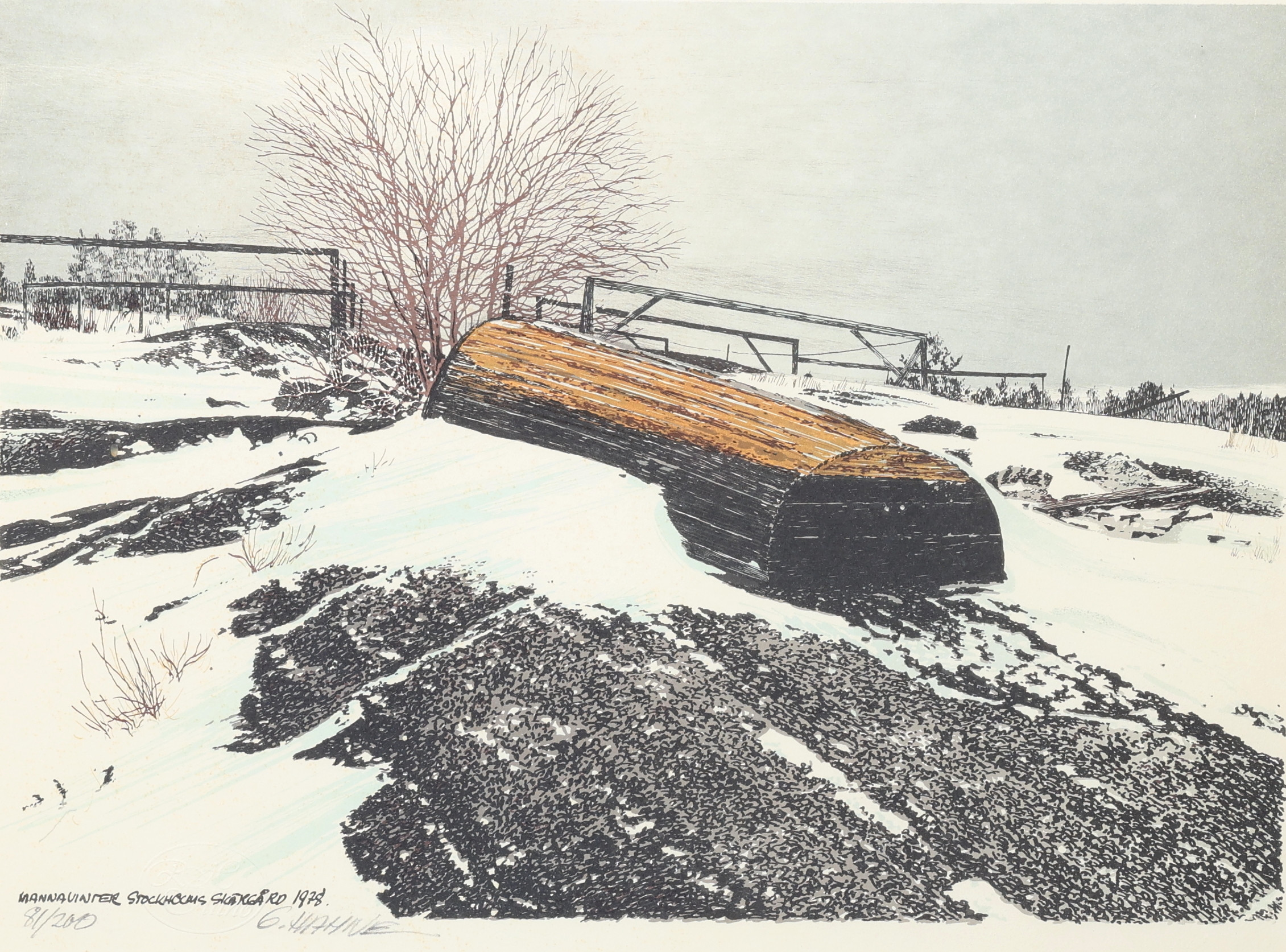 GÖRAN HAHNE. Litografi, signerad, numrerad 81/200.