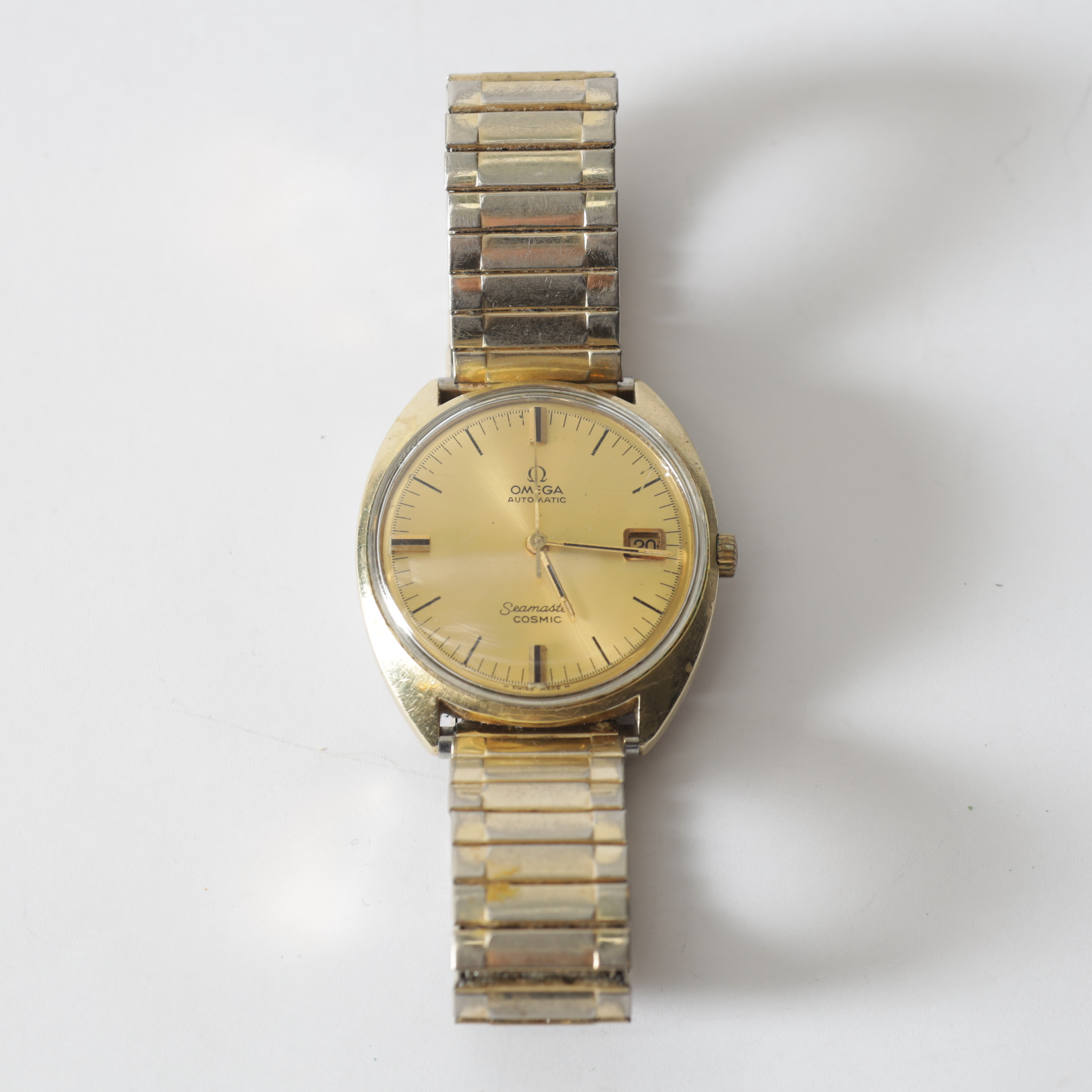 ARMBANDSUR, doublé, Omega Seamaster Cosmic, automatisk, 1970-tal.