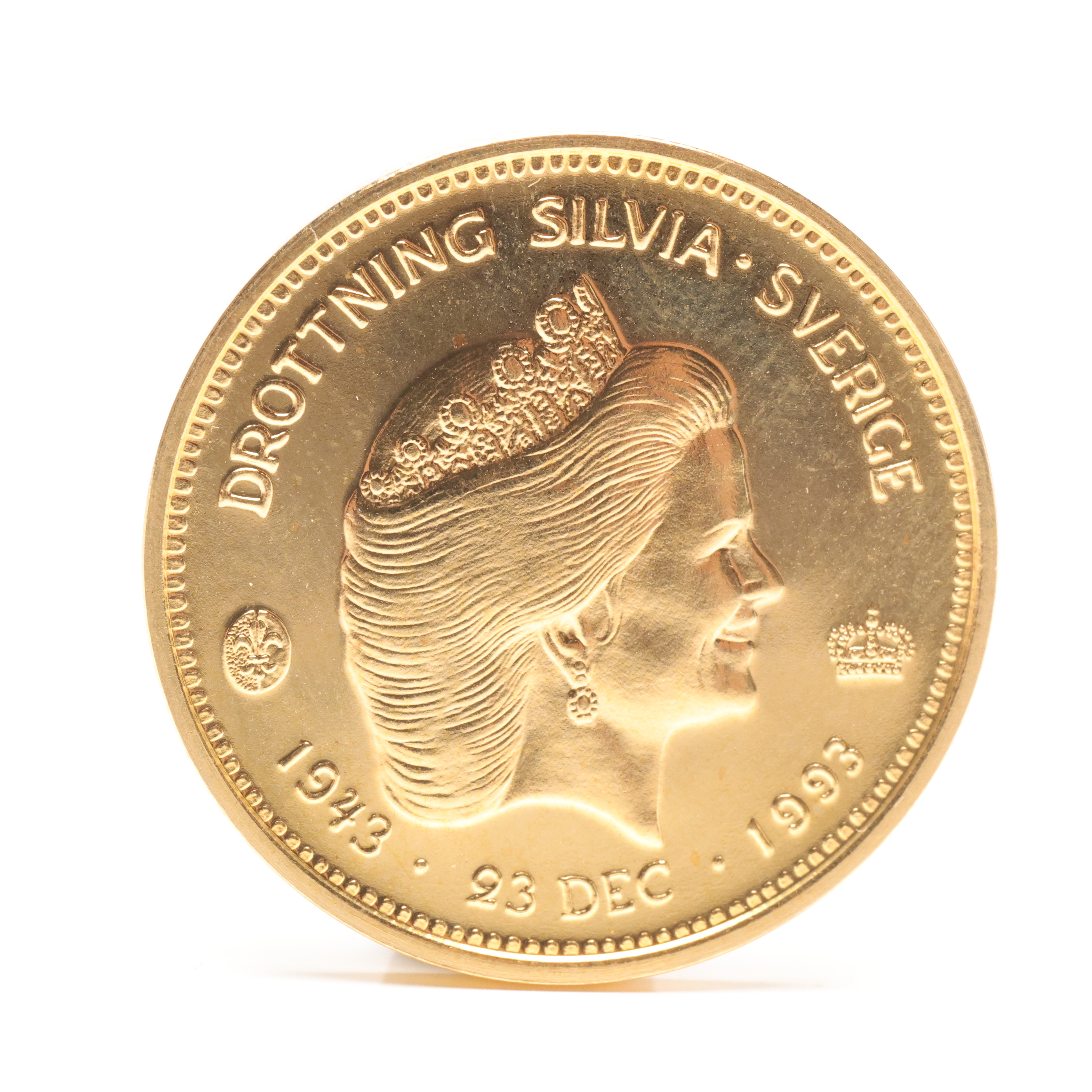 MYNT, guld, 1000 kronor, Drottning Silvia, Sverige, 1993, 5,8 gram.