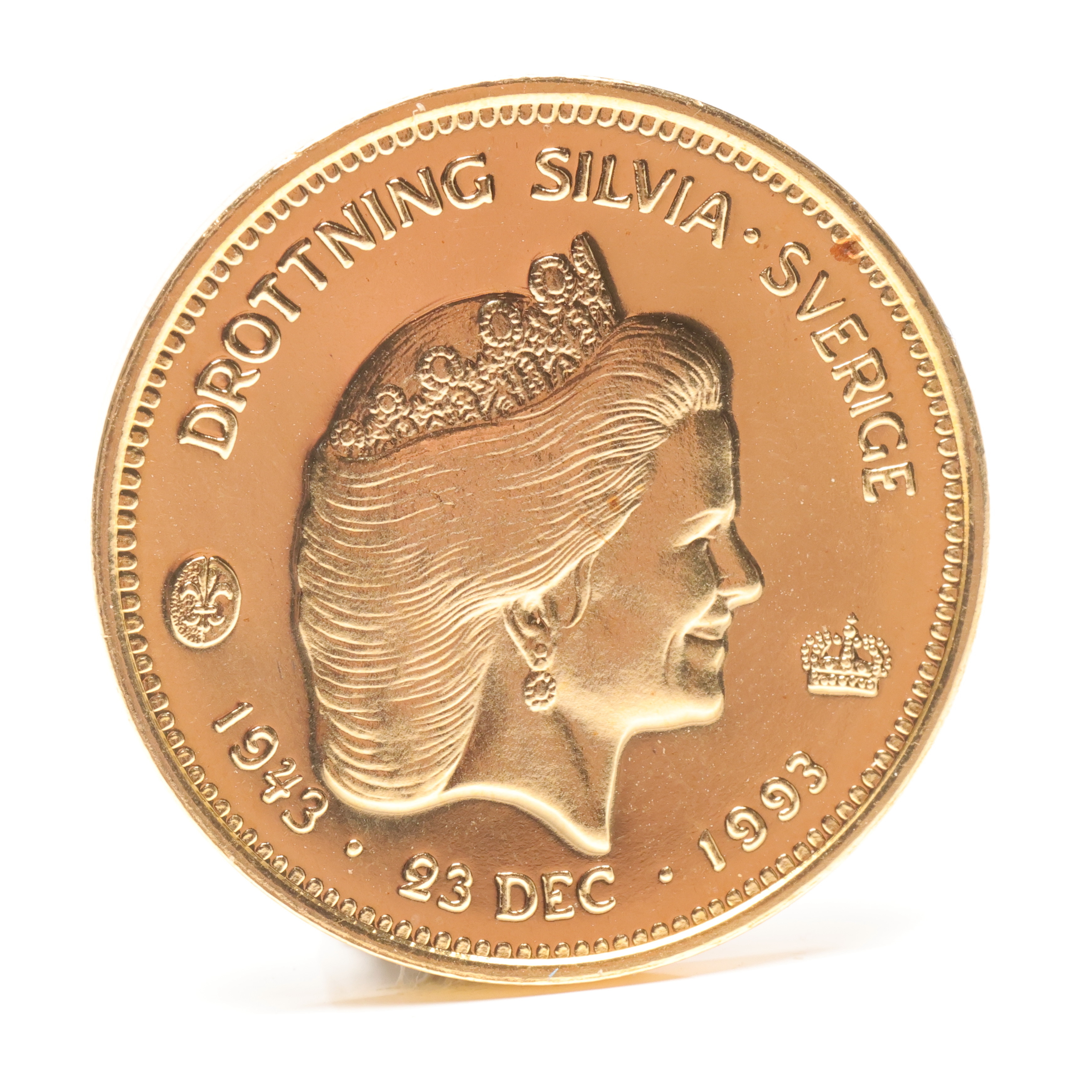 MYNT, guld, 1000 kronor, Drottning Silvia, Sverige, 1993, 5,8 gram.