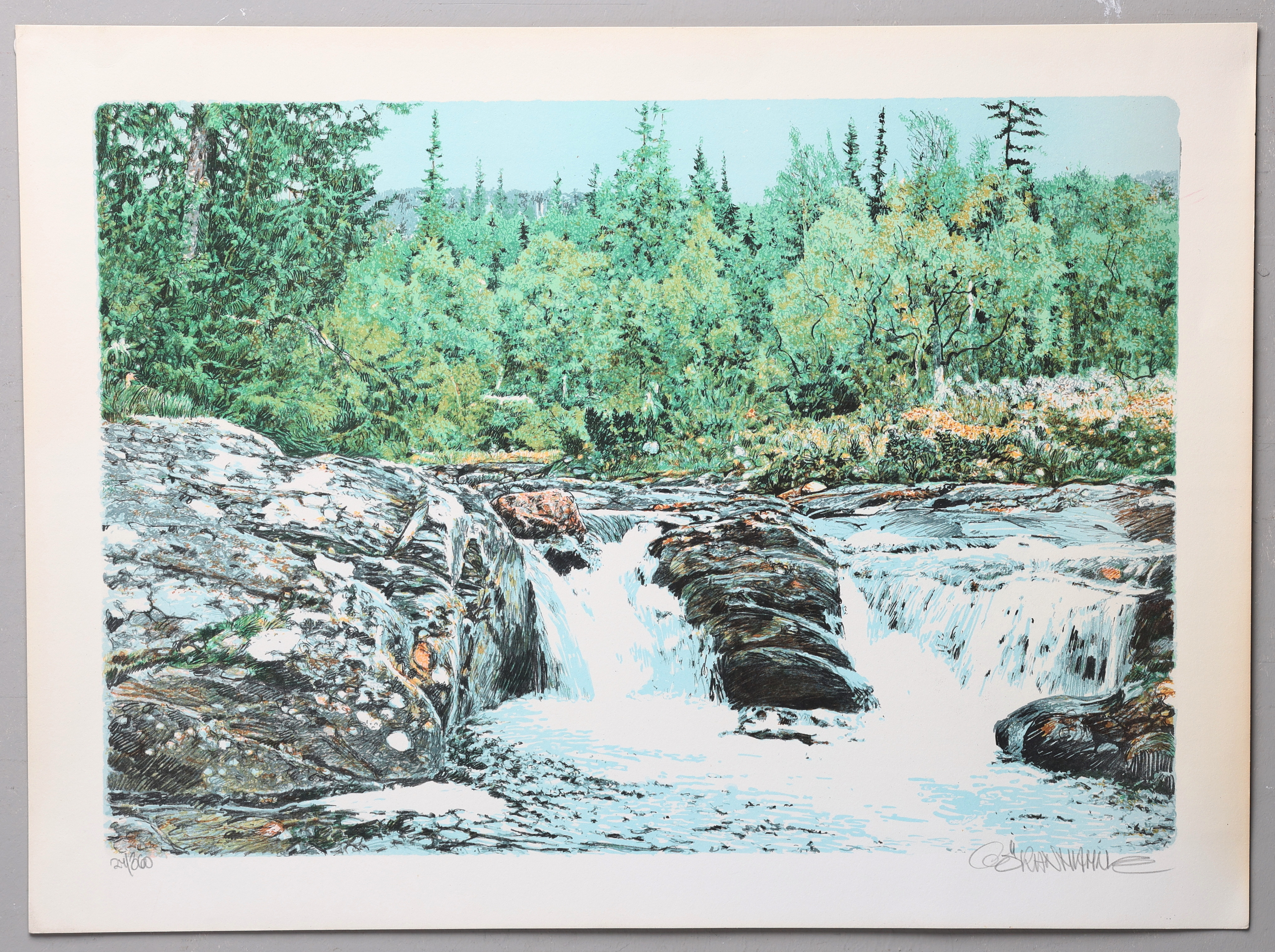 GÖRAN HAHNE. "Höstlöv" portfolio med 6 st färglitografier, signerade, numrerade.