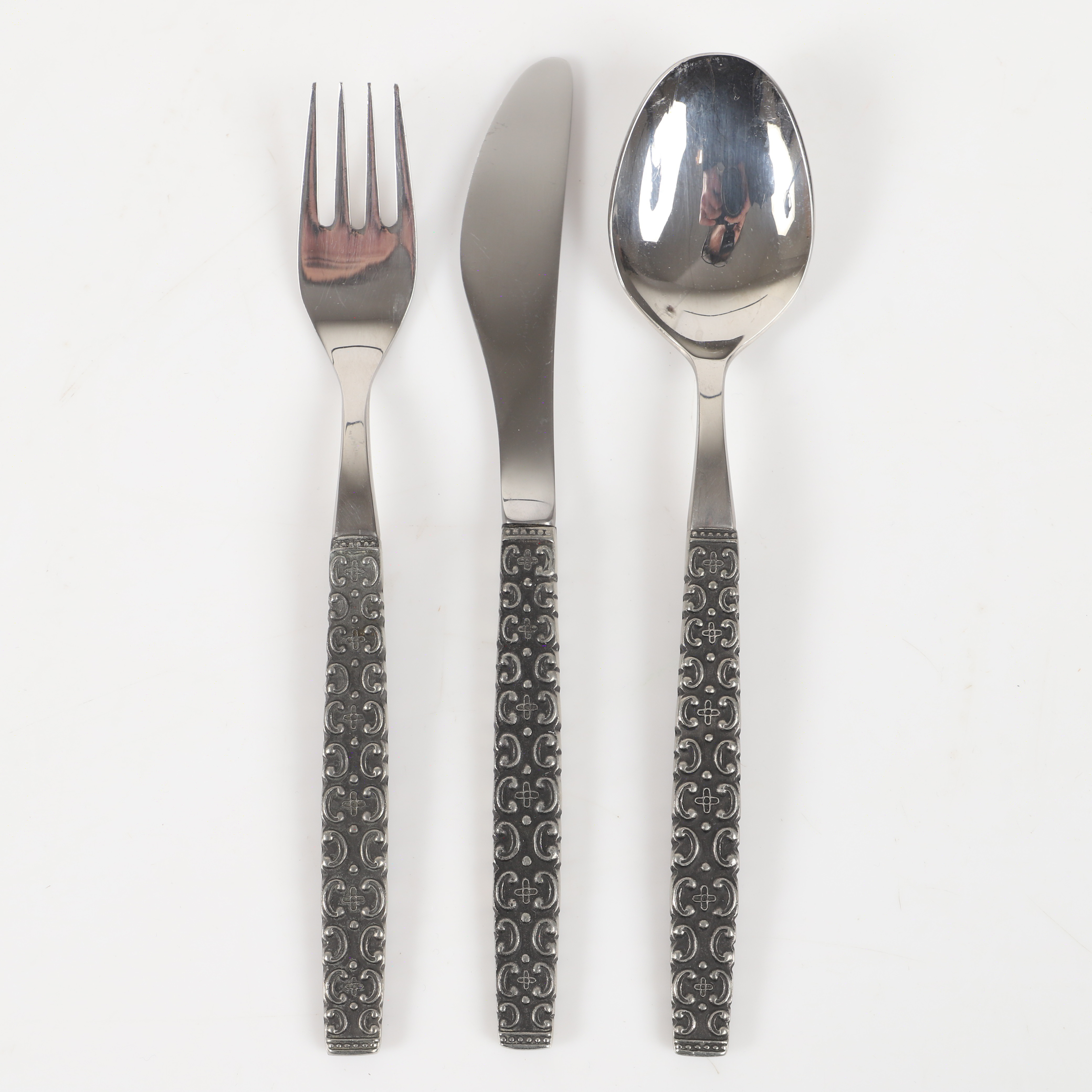 BESTICK, 24 delar, "Ornament", tenn, Norge.