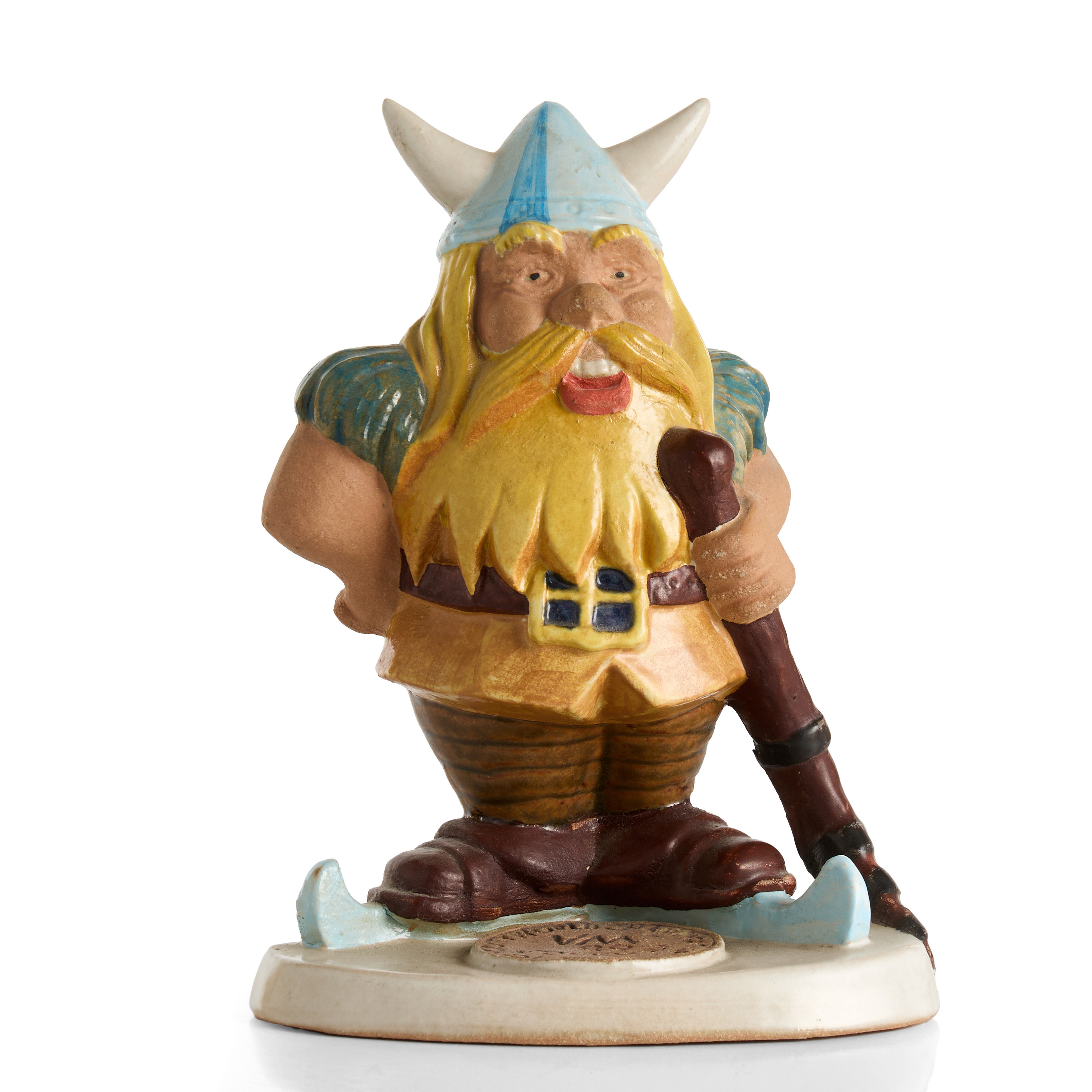 SVEN WEJSFELT. Figurin, viking, "Ice Hockey World Championship VM89 Stockholm", Gustavsberg, signerad, numrerad, delvis glaserat stengods.