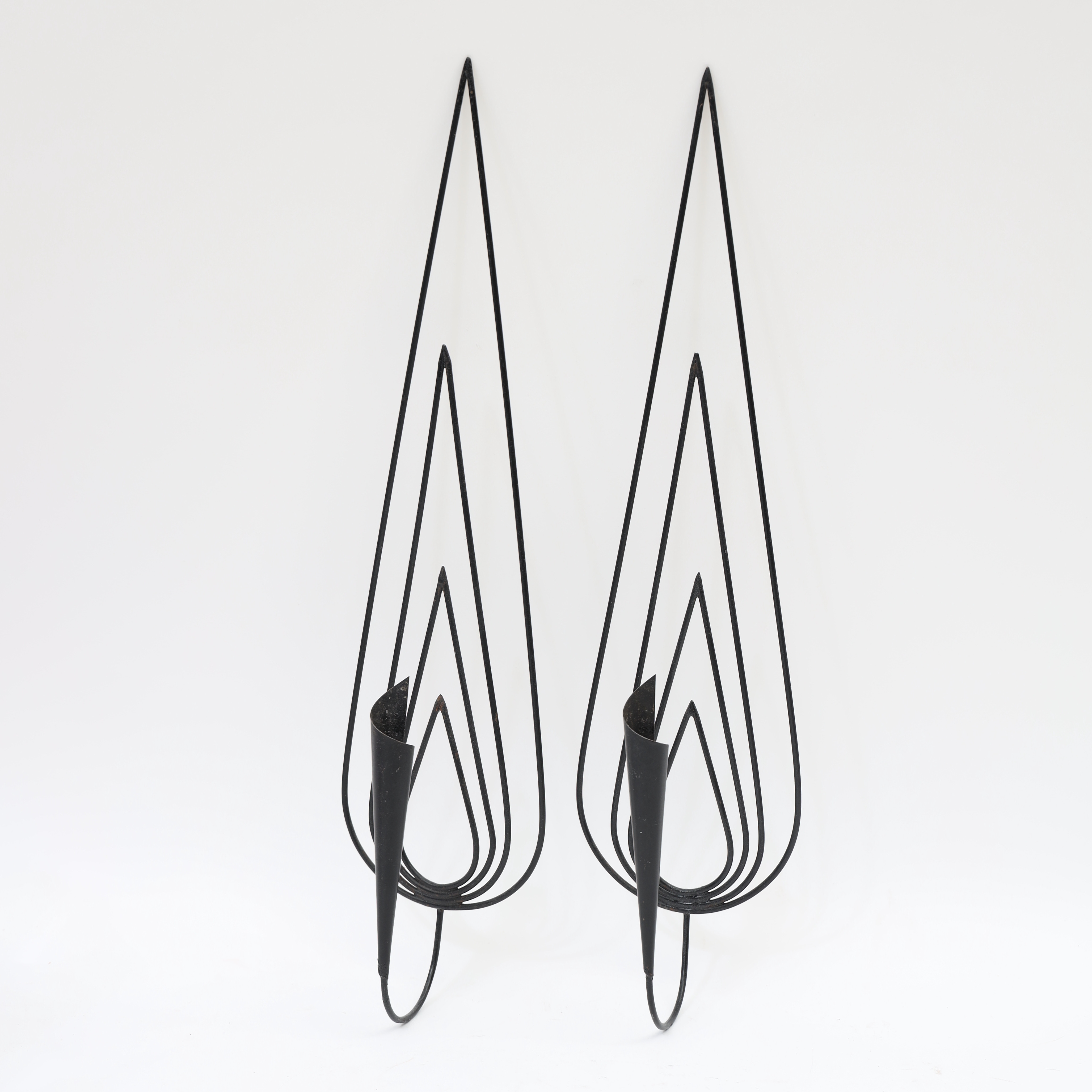 VÄGGLAMPETTER, ett par, 1950-1960-tal.