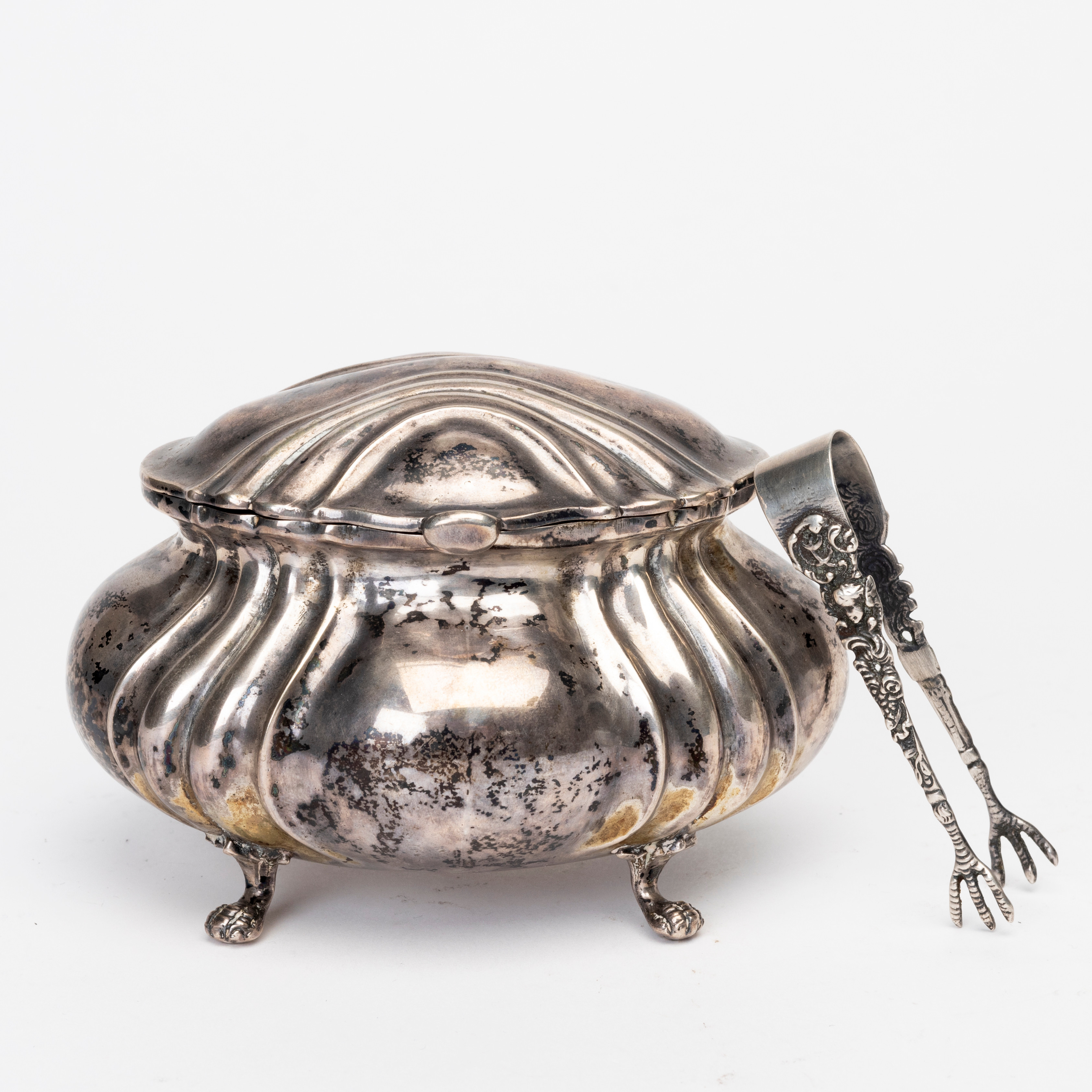 SOCKERSKÅL med LOCK på FOT samt TÅNG, Dahlgrens Eftr Bröd Svensson Klas, ulricehamn, 1934 samt svenska importstämplar.