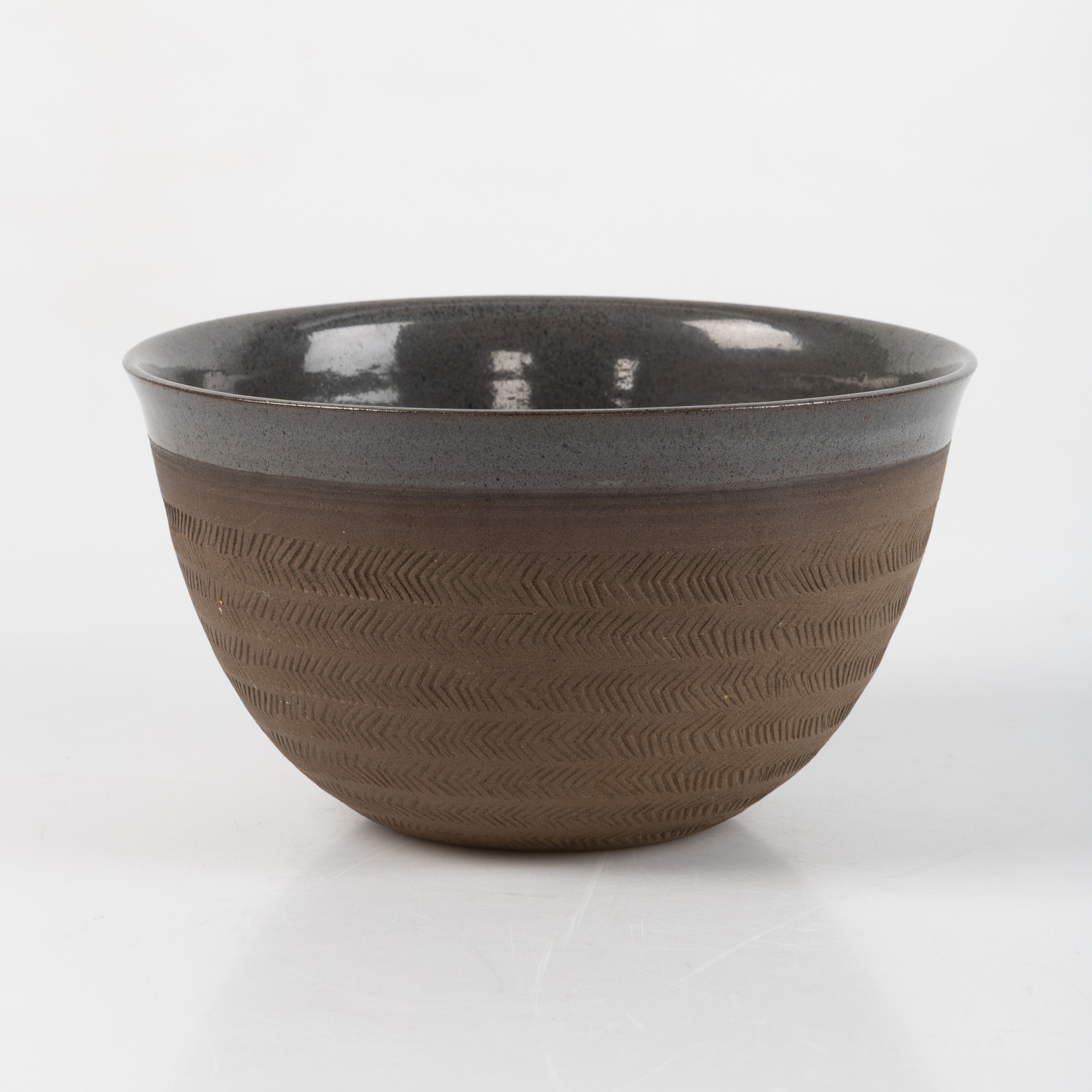 SIGNE PERSSON-MELIN. Skål, delvis glaserat stengods, 1950/60-tal.