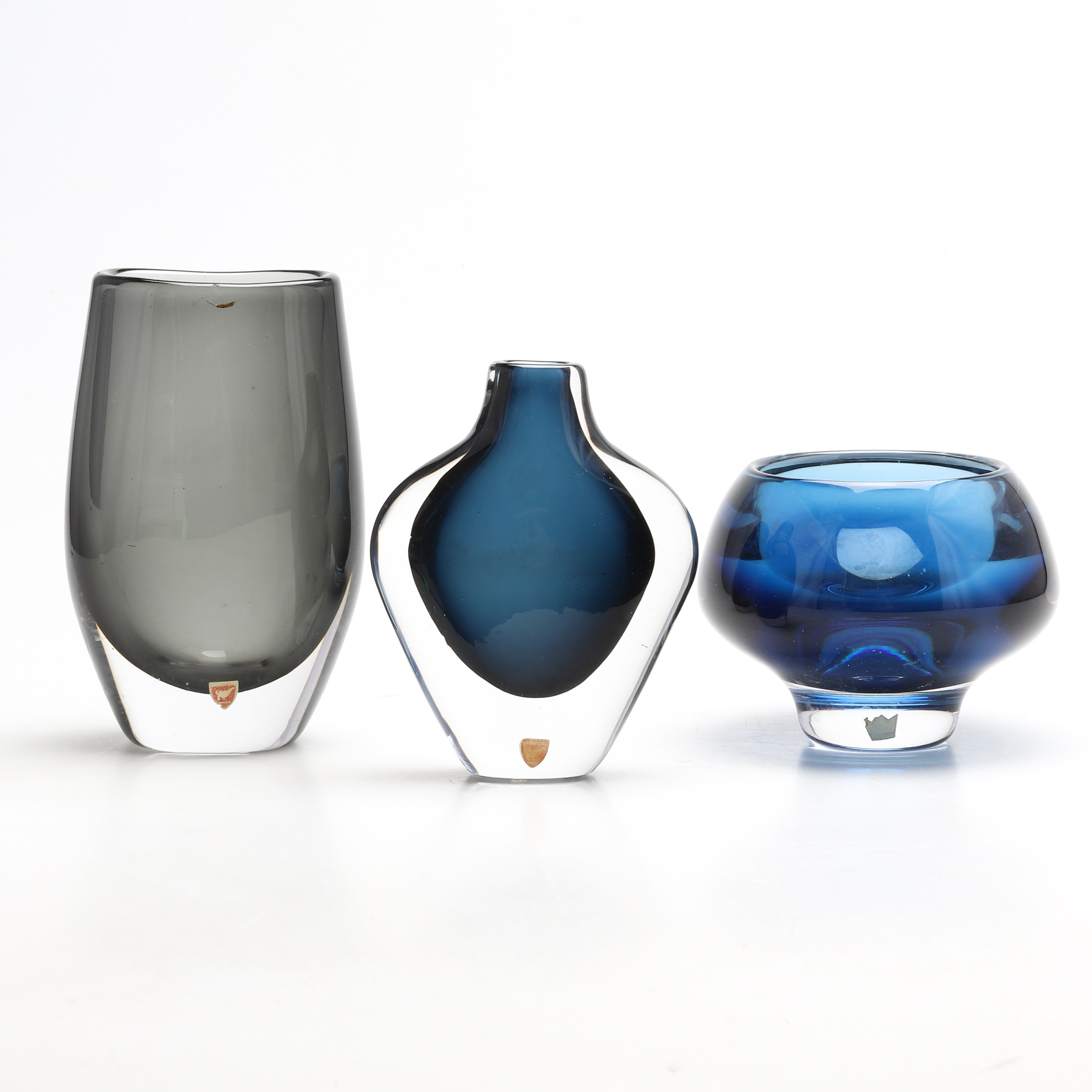 VASER 2 st OCH SKÅL, Nils Landberg, Orrefors och MONA MORALES-SCHILDT, Kosta.