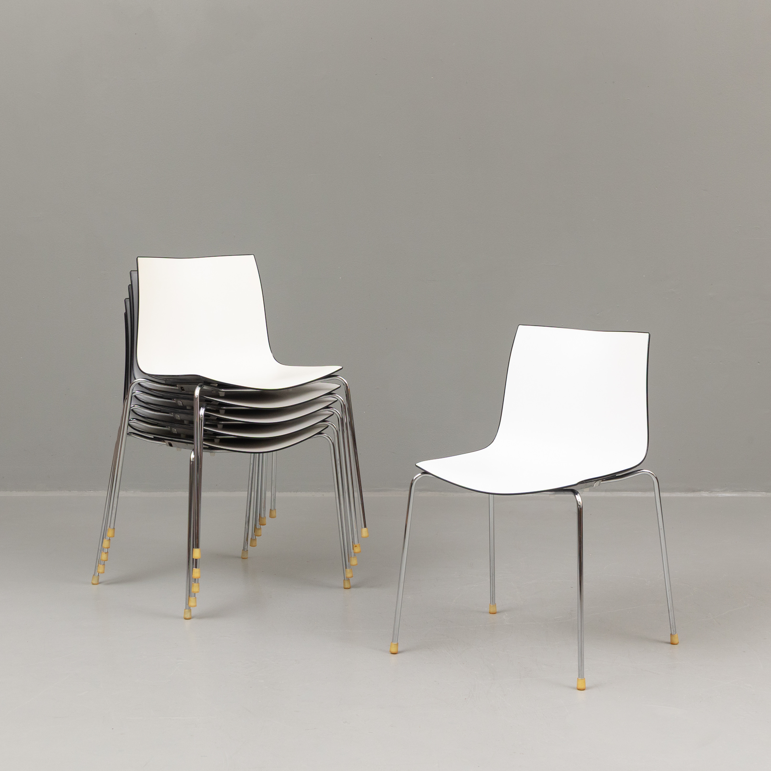 LIEVORE ALTHERR MOLINA. Stolar, 6 st, "Catifa 46", formgiven 2004, Arper.