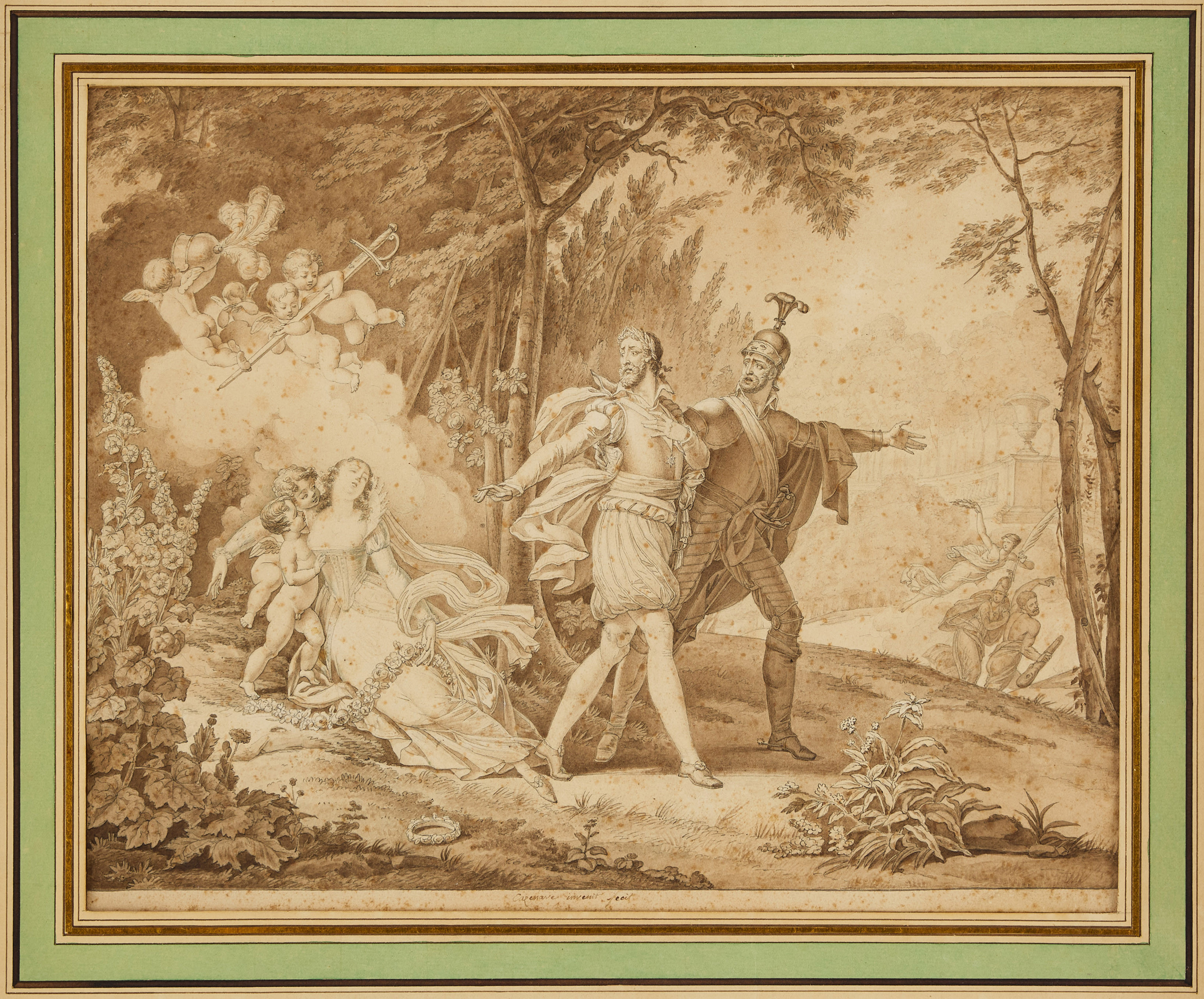 JEAN FRÉDÉRIC CAZENAVE (FRANCE ACTIVE CA. 1770-1800). Henry IV separates from Gabrielle d'Estrées.