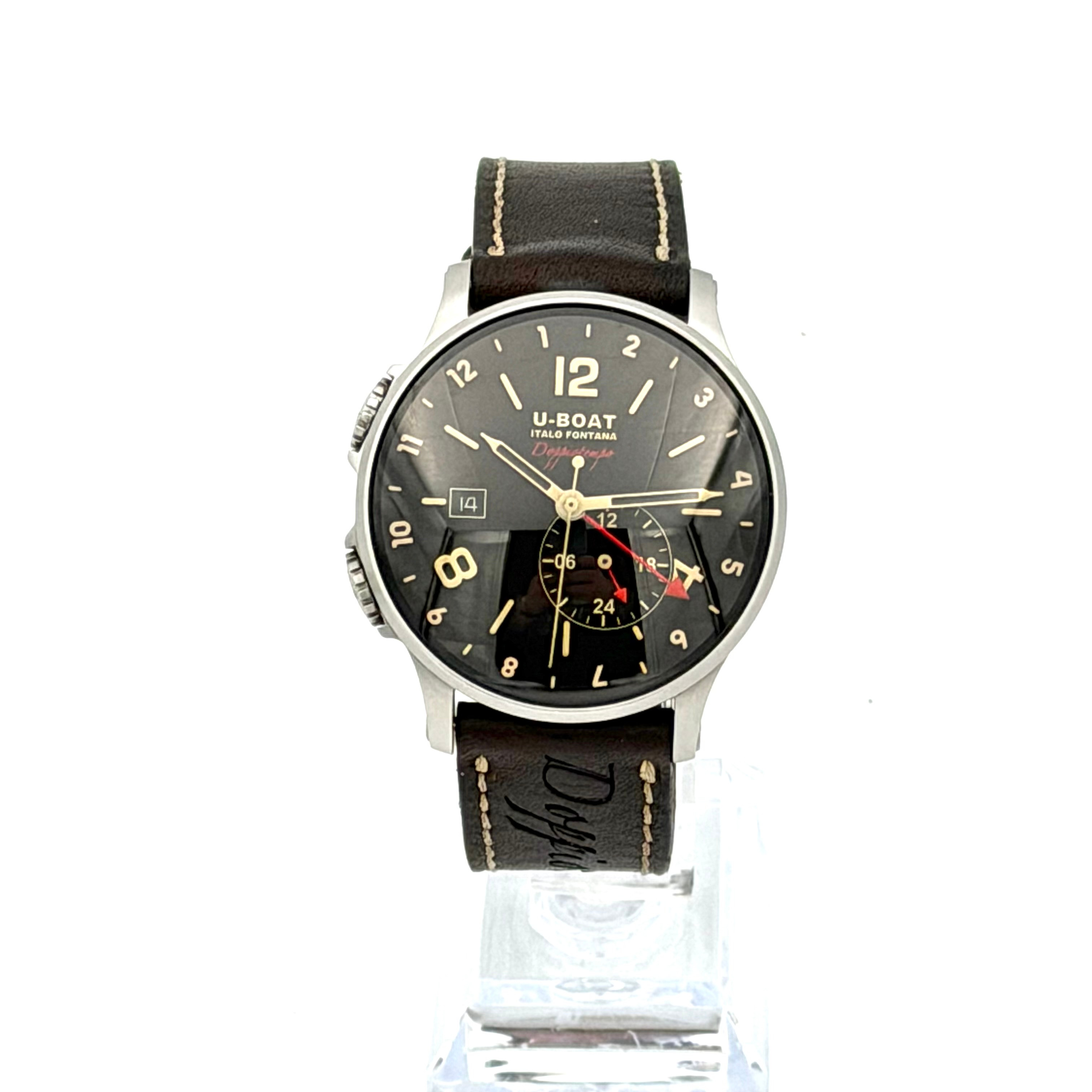 U-BOAT DOPPIOTEMPO 1938, armbandsur, automatic, stål.