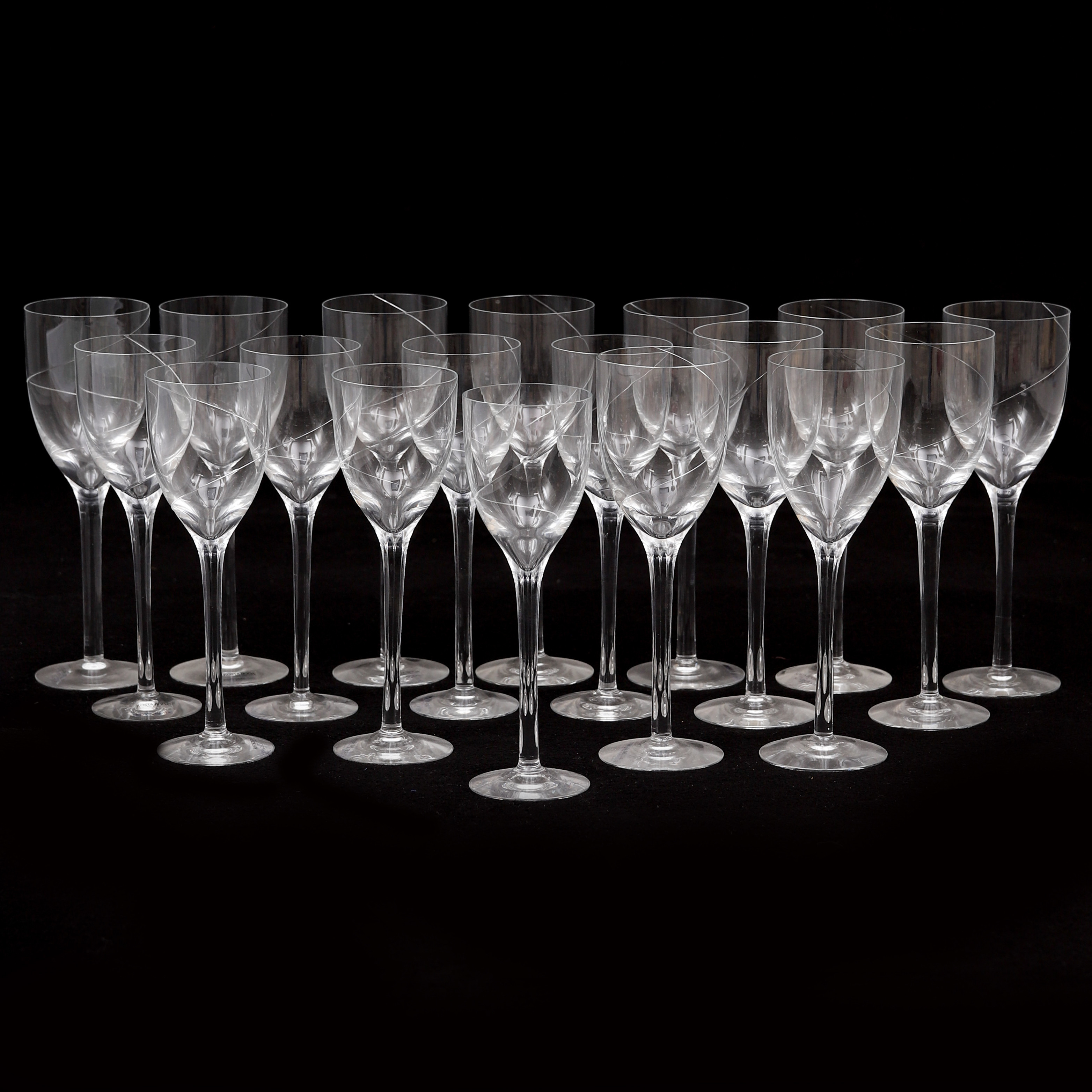 ANNA EHRNER, VINGLAS, 11 + 7, "Line", Kosta Boda.