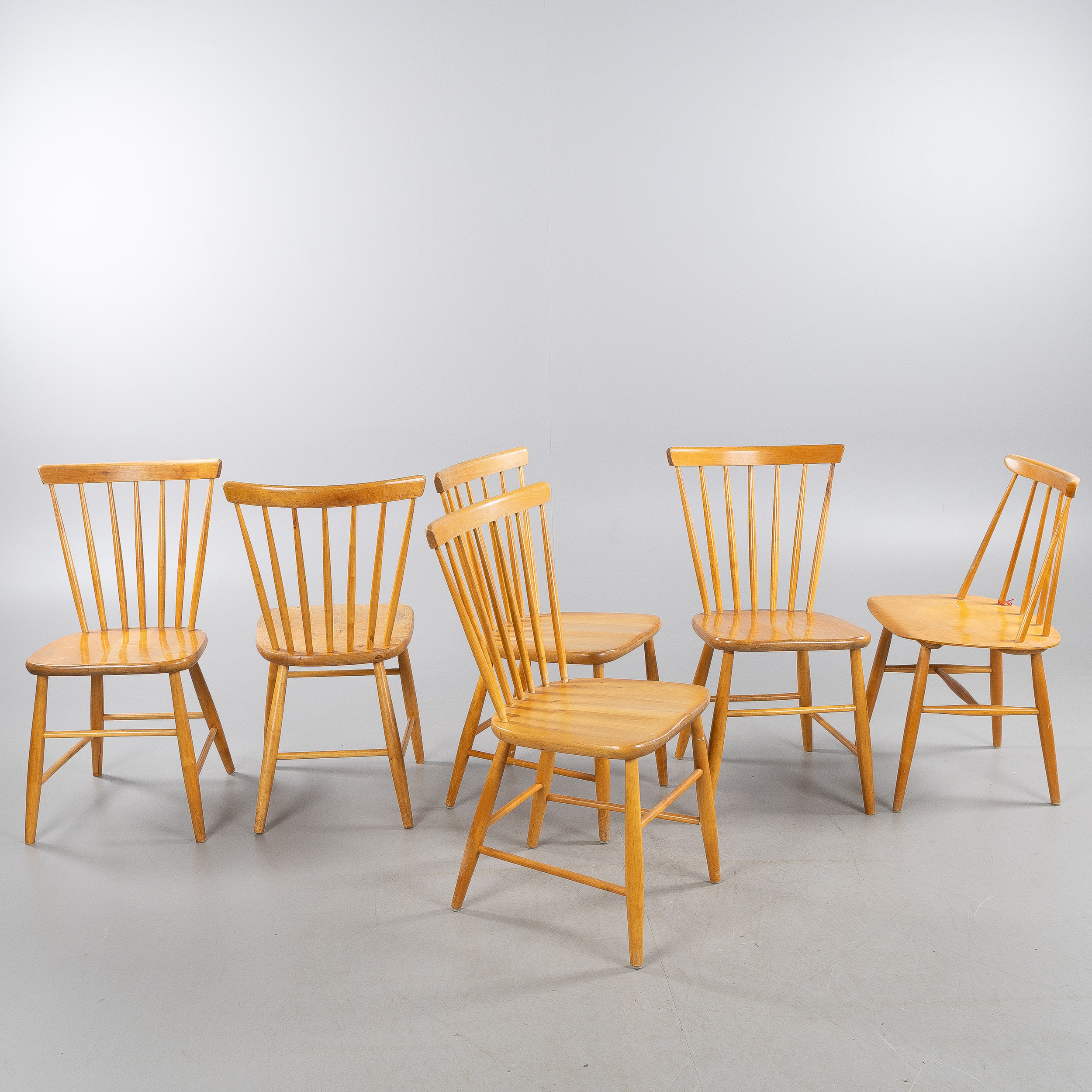 PINNSTOLAR, 5+1 stycken, 1900-talets andra hälft.