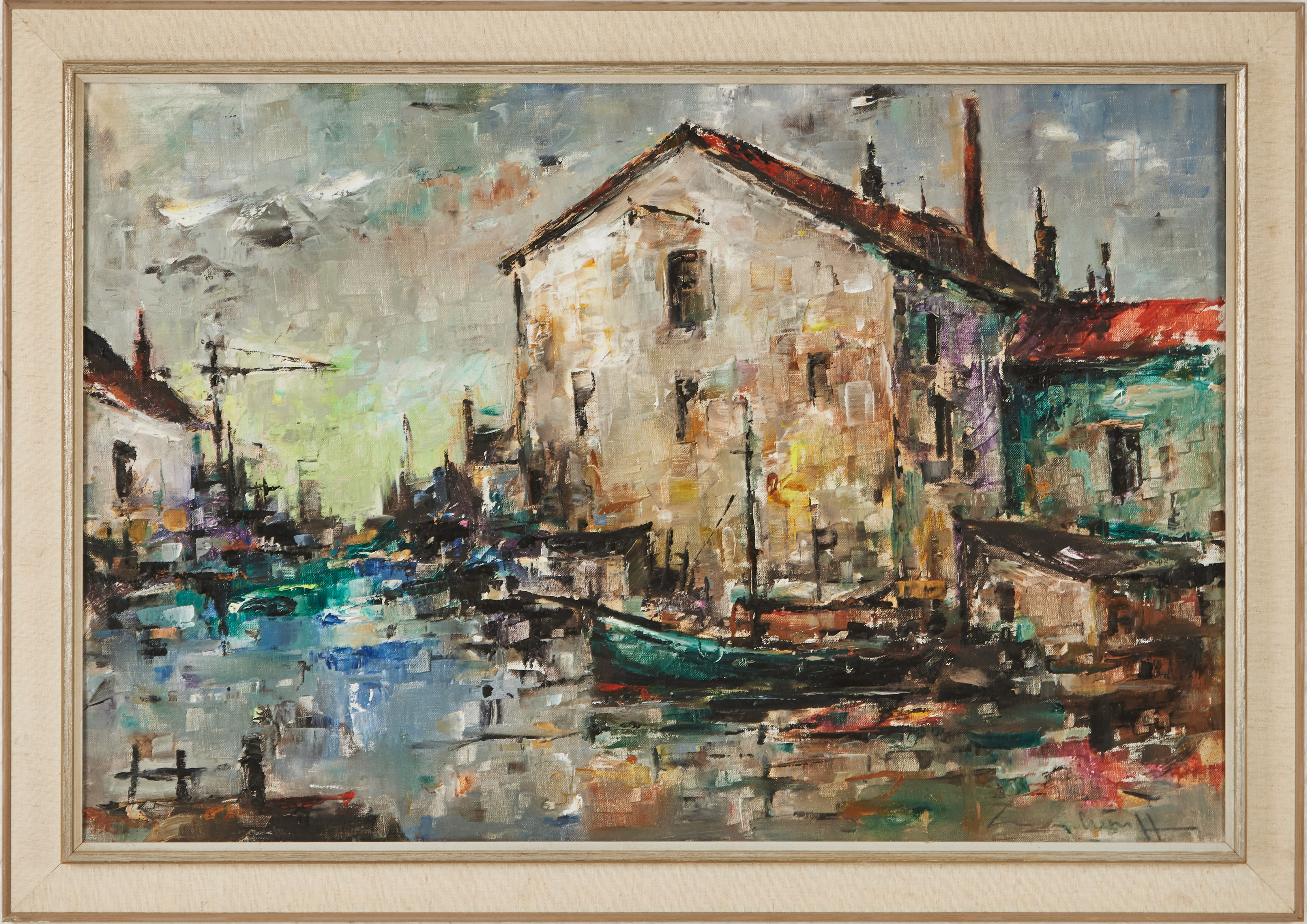 GÖRAN WÄRFF (Sverige, 1933-2022): Christianshavns Kanal, signerad och daterad Göran Wärff -69, olja på duk.