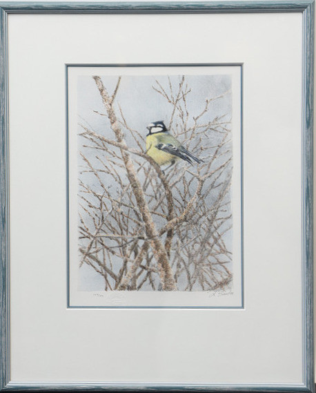 LENNART SAND. Motiv med fågel, signerad och numrerad.