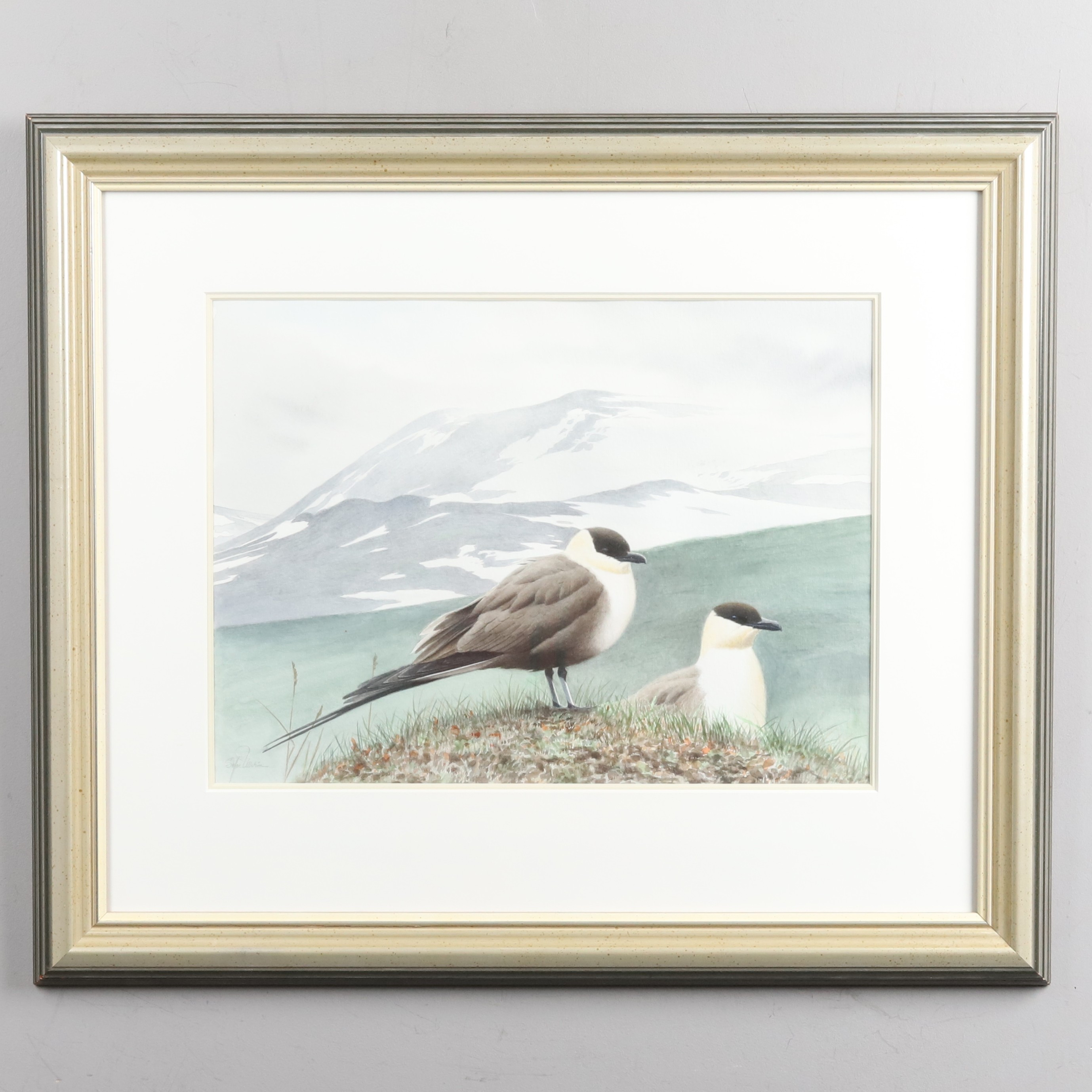 STAFFAN ULLSTRÖM. Akvarell, "Fjällabbar", signerad.