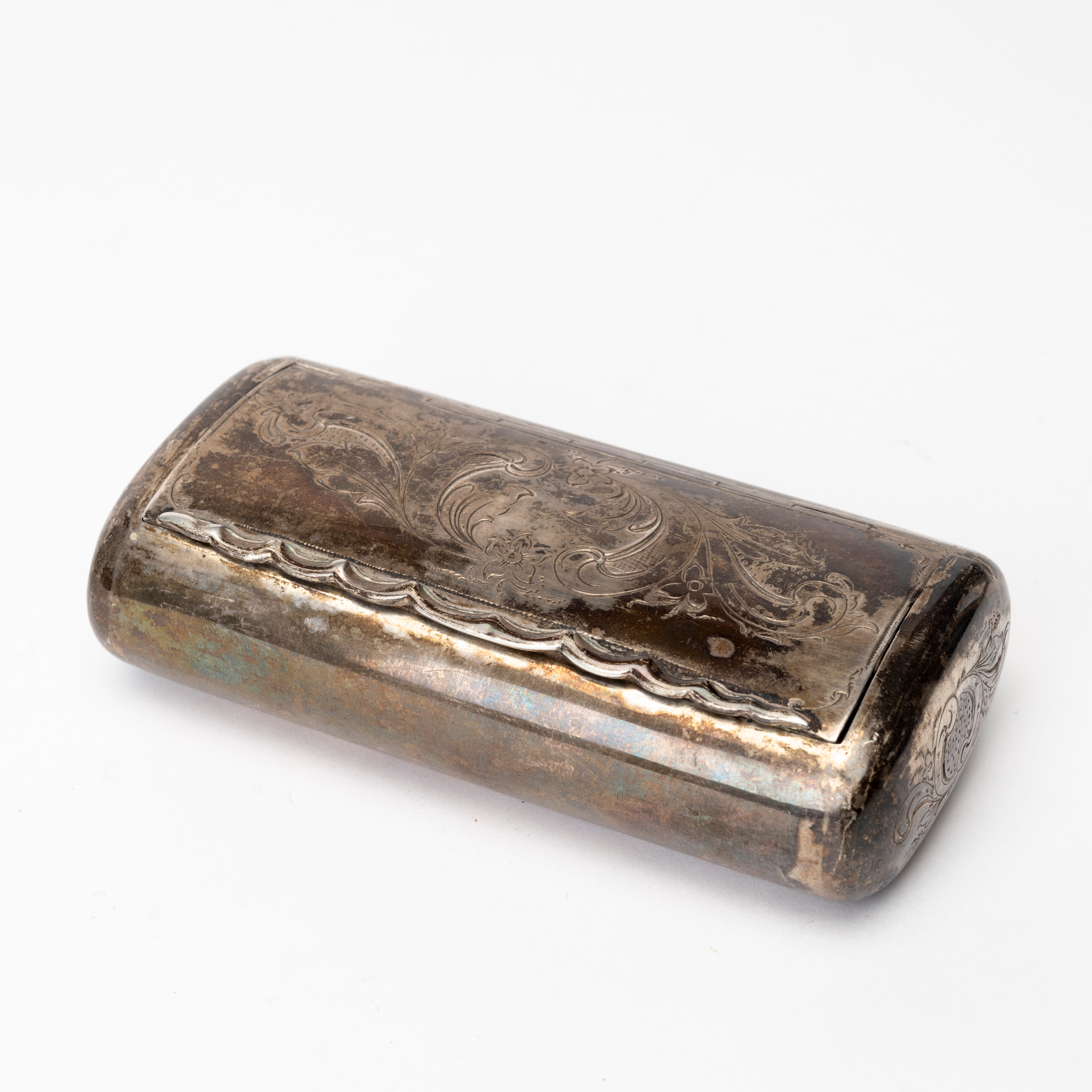 PER AUGUST NORDIN (1839-1884). DOSA, silver, Hudiksvall, 1865.