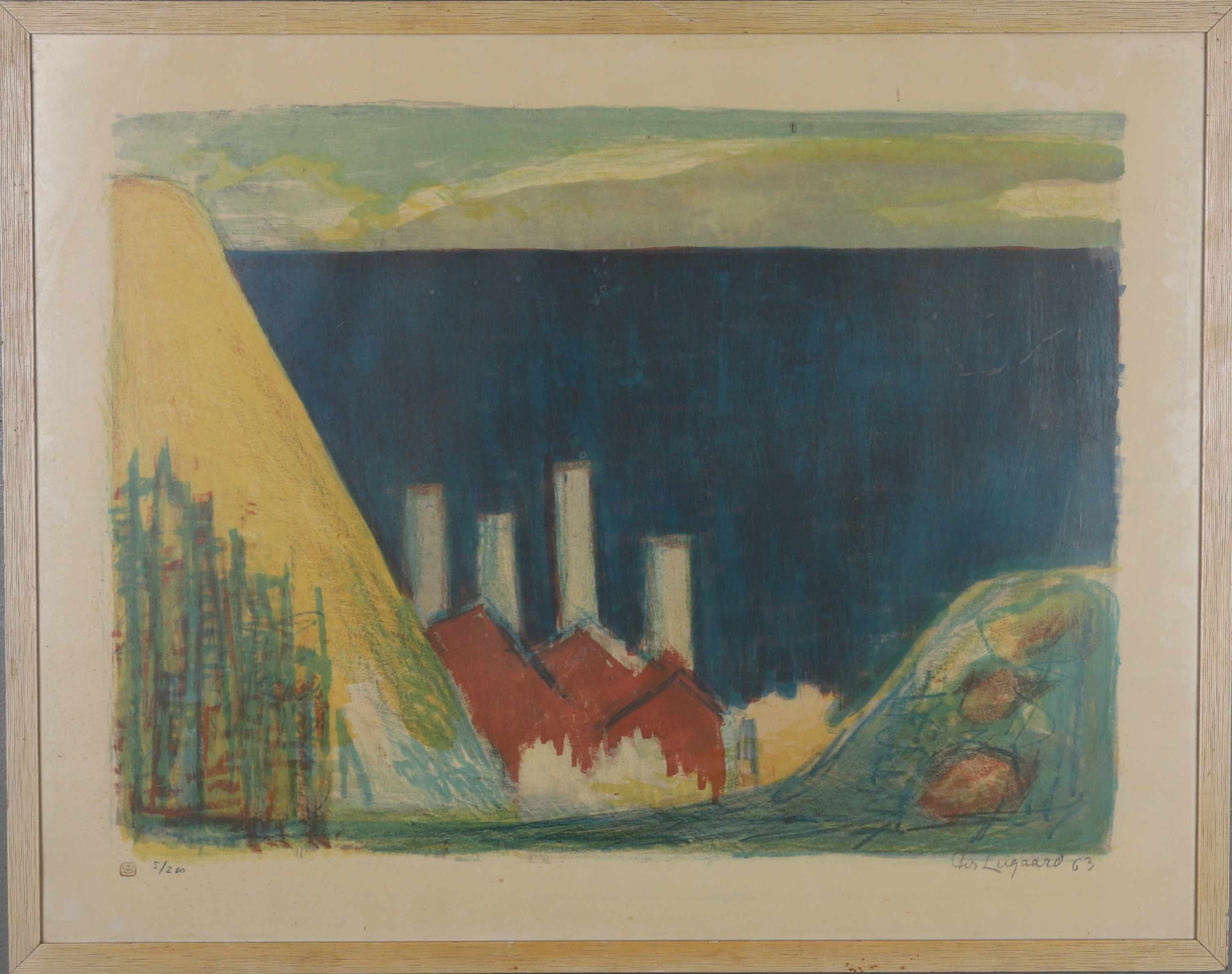 PER LERGAARD. (Danmark 1925-1975), Kustlandskap, färglitografi, signerad och numrerad 5/200.