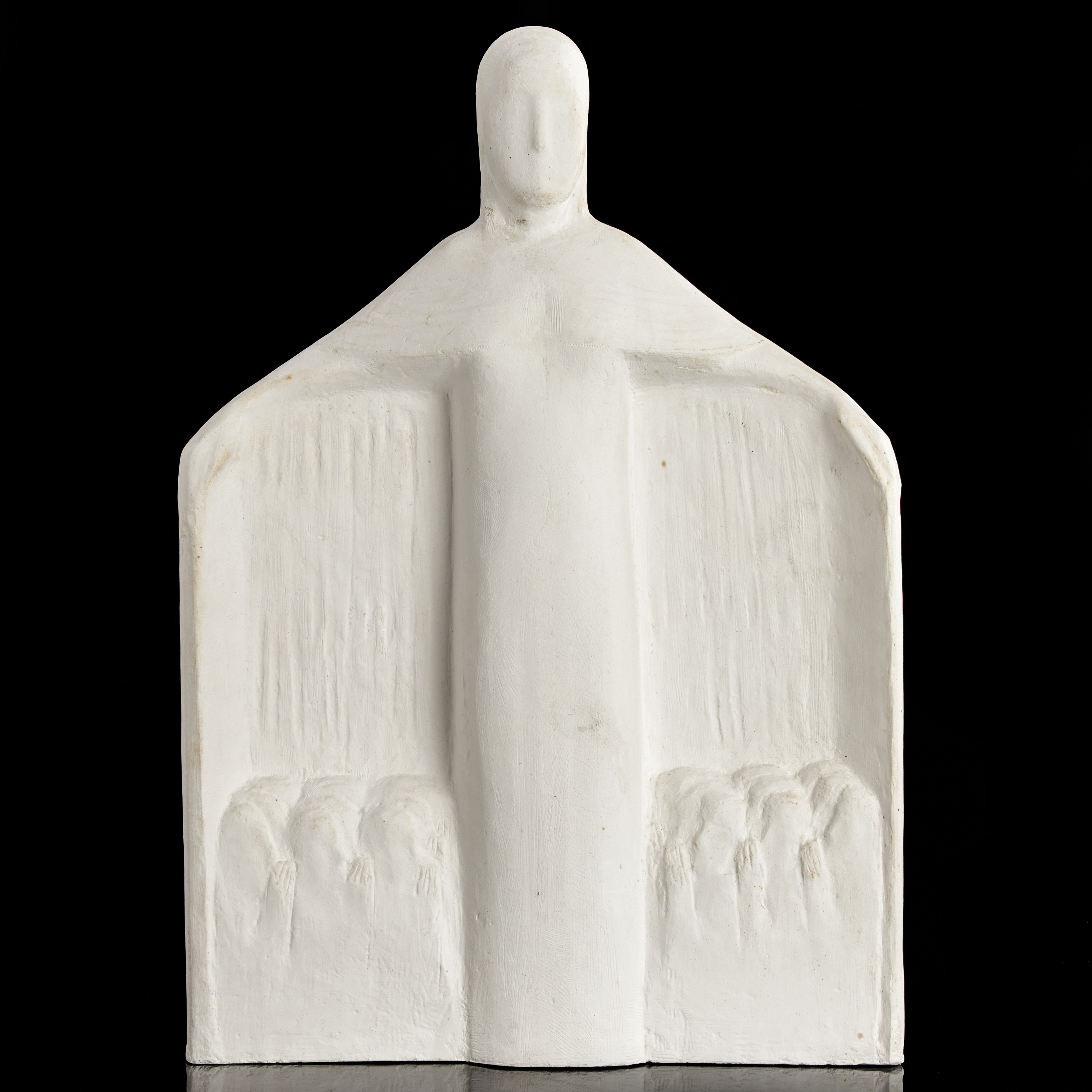 KAJSA MATTAS (Född 1948). Skulptur, signerad och daterad Kajsa M. 25.3 -88, gips.