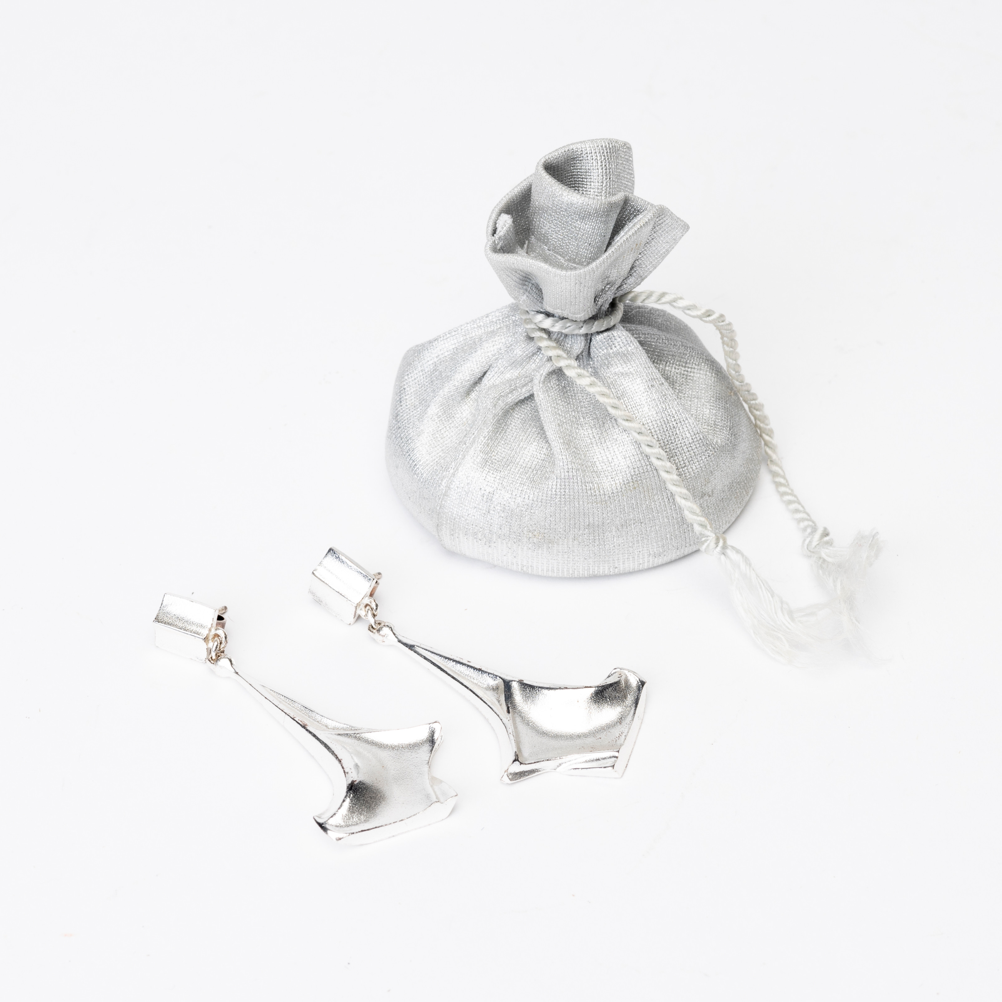 BJÖRN WECKSTRÖM. Örhängen, sterlingsilver, "Punk", Lapponia Jewelry OY, Kruunu-Koru, OY, Finland, 1990.