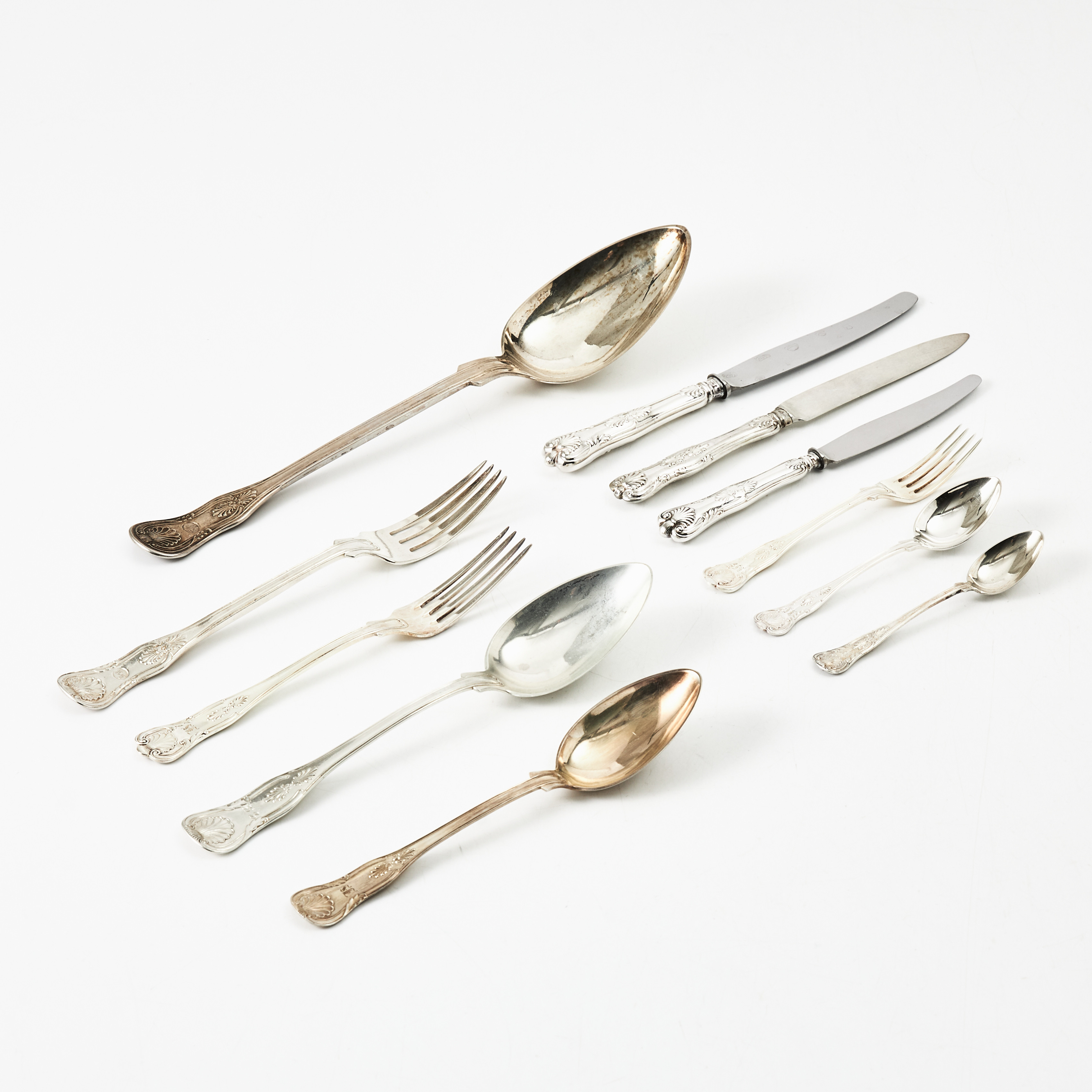 BESTICKSSERVIS, ca 168 delar, "Engelsk snäck", GAB, Stockholm, varierande årsstämplar.