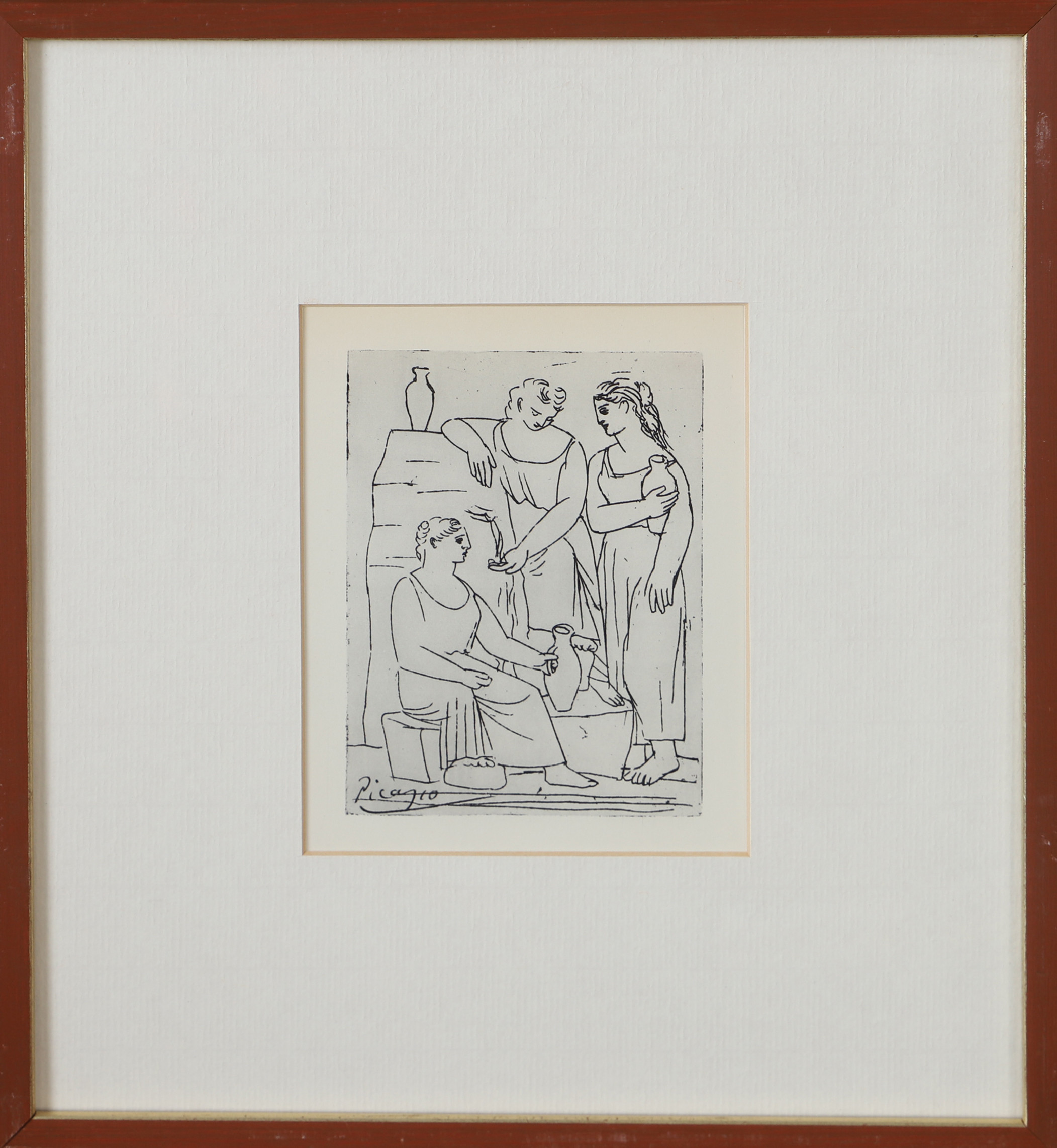 PABLO PICASSO. EFTER. Cravates de chanvre, 1922. Tryck, signerad i trycket.