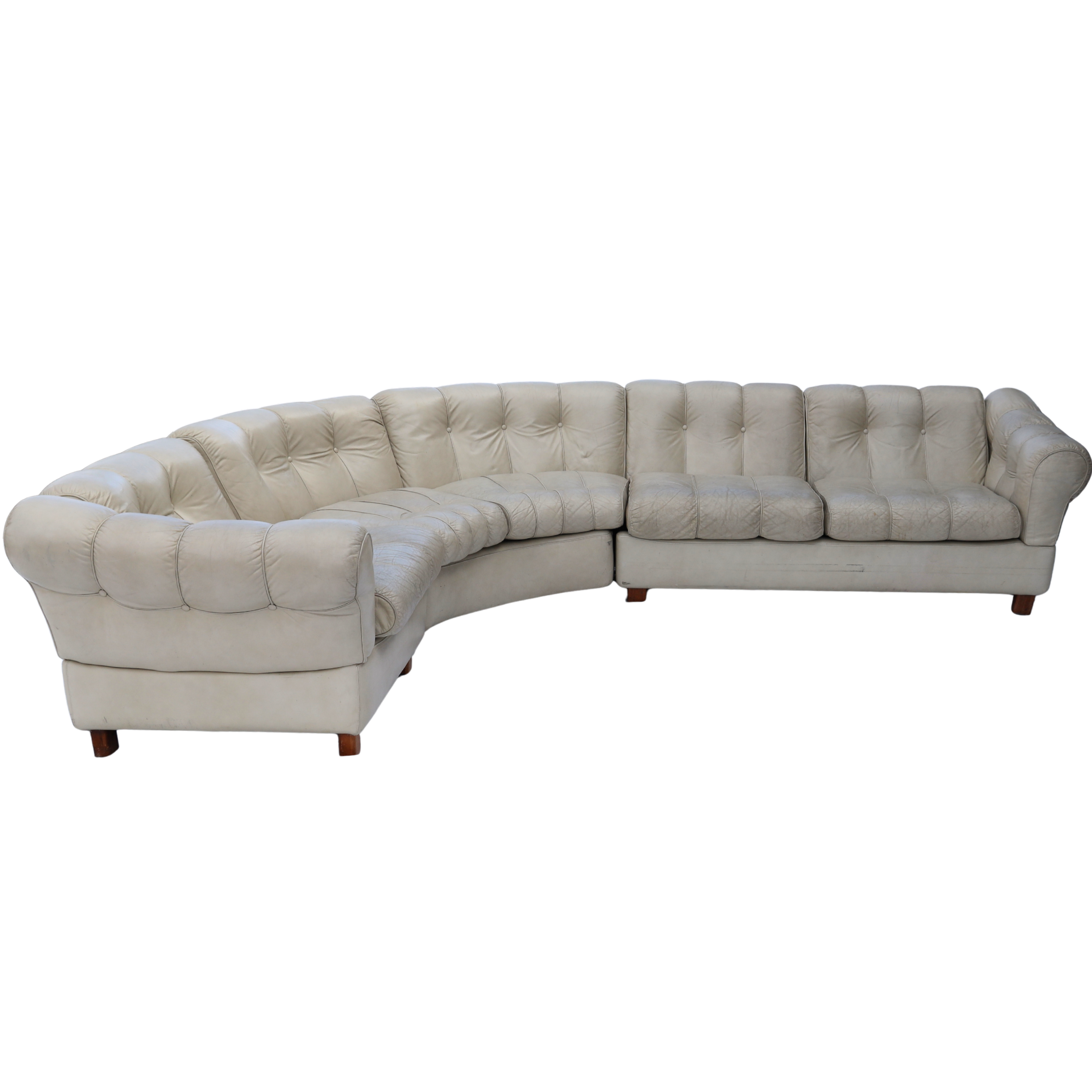 Modulsoffa, skinn, möjligen Italien, 1900-talets andra hälft.