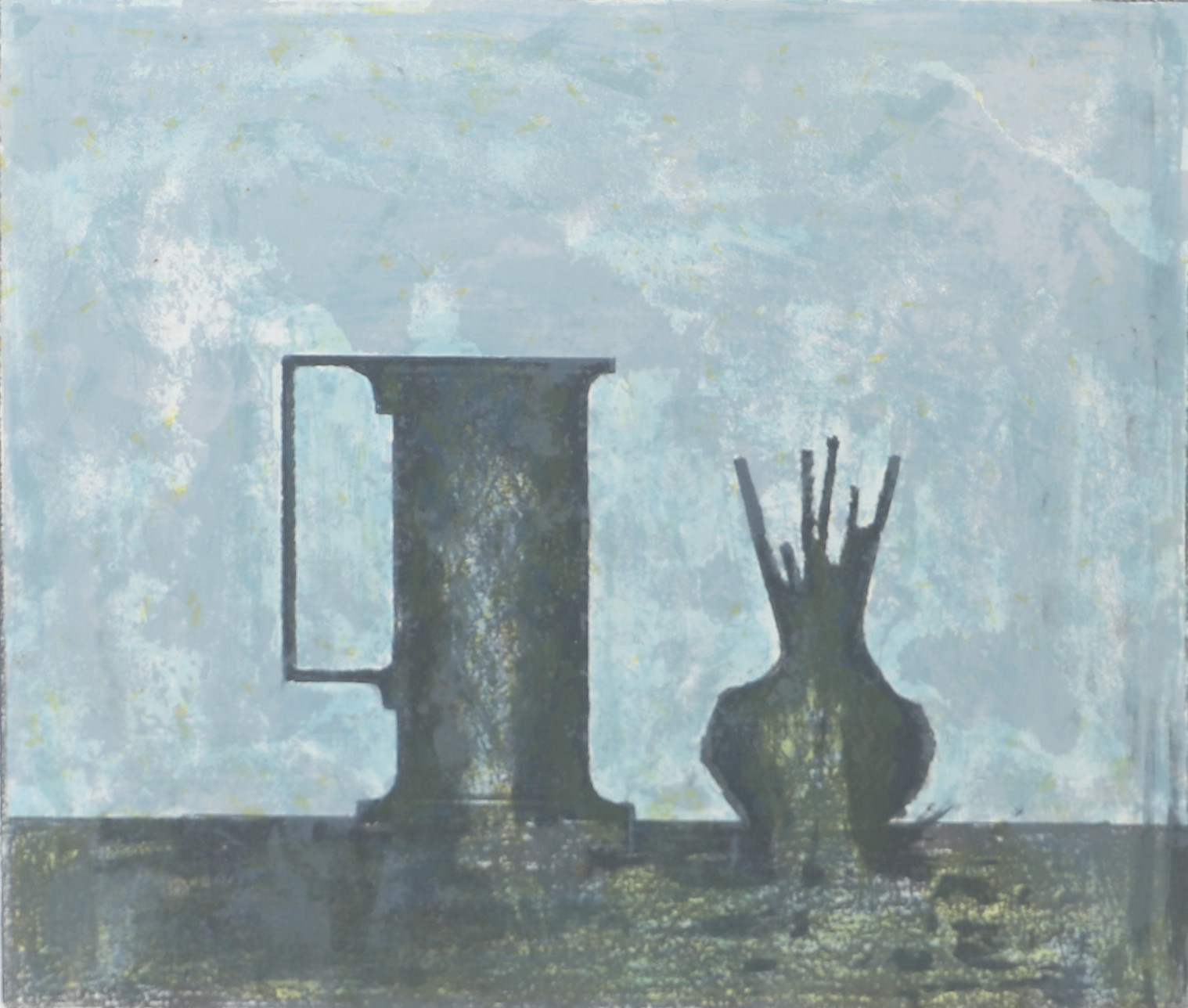 CURT FORS. Stilleben, färglitografi, signerad.