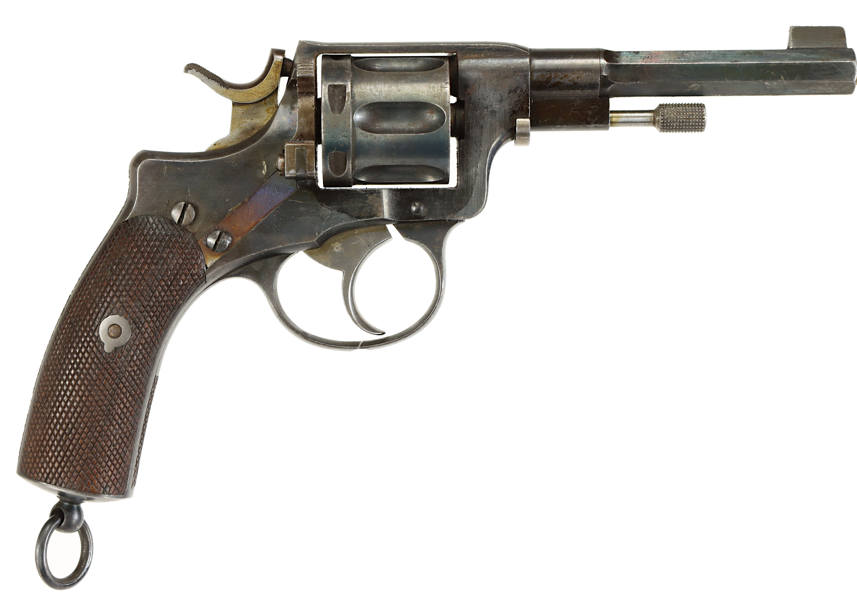 REVOLVER, fabrikat Husqvarna', modell 1887, kaliber 7,5mm, tillv.nr 870.