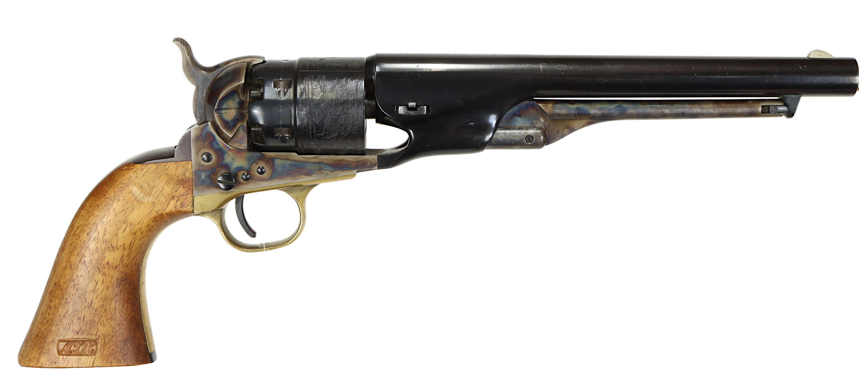 SLAGLÅSREVOLVRAR ETT PAR, fabrikat Colt, modell 1860 Army (1777-1977 Commemorative)e, kaliber .44 Svartkrut, tillv.nr US1508 & 1508US, se-nr SE0022160 & SE0022161.