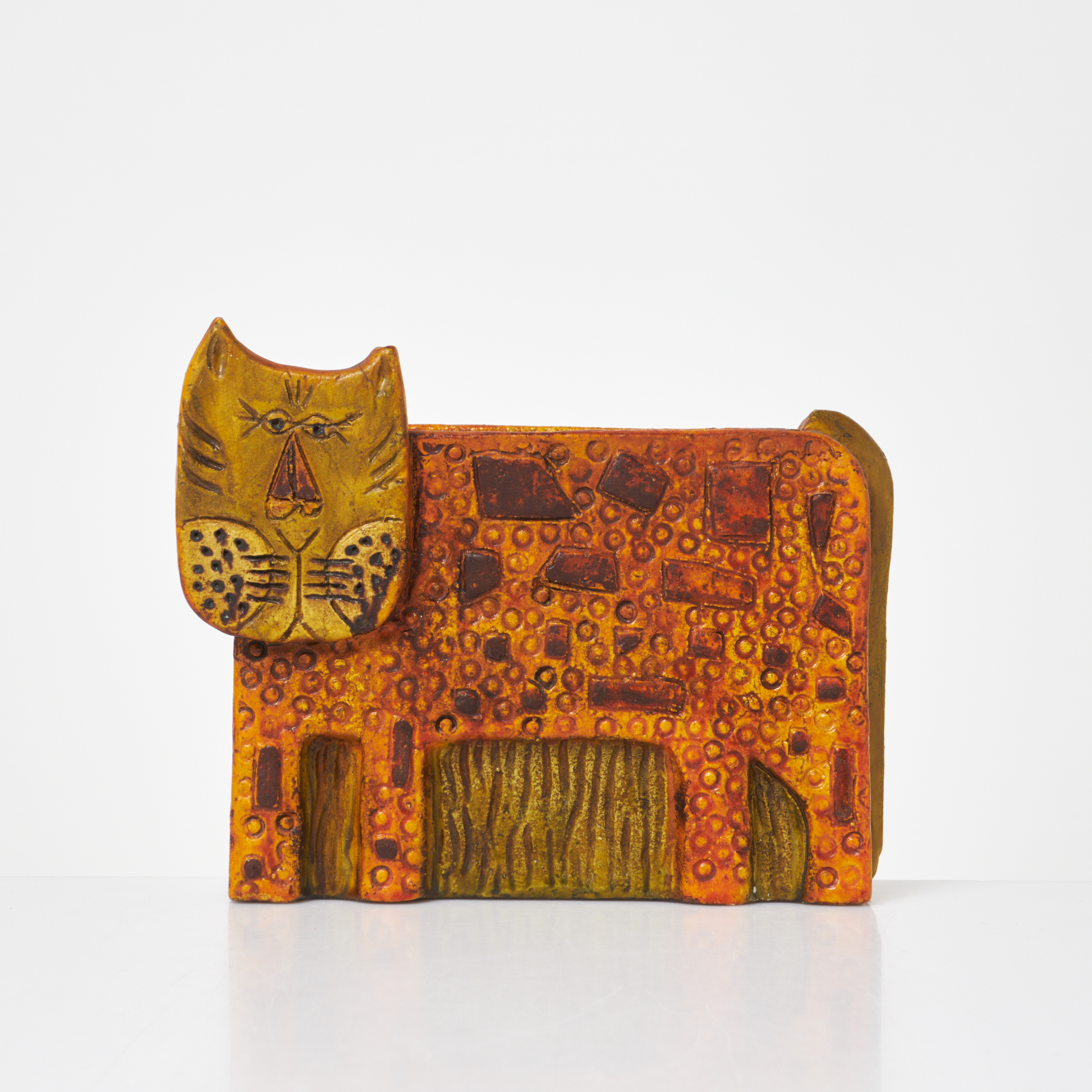 MARCELLO FANTONI (1915-2001). VAS, i form av katt, keramik, Italien, signerad undertill.