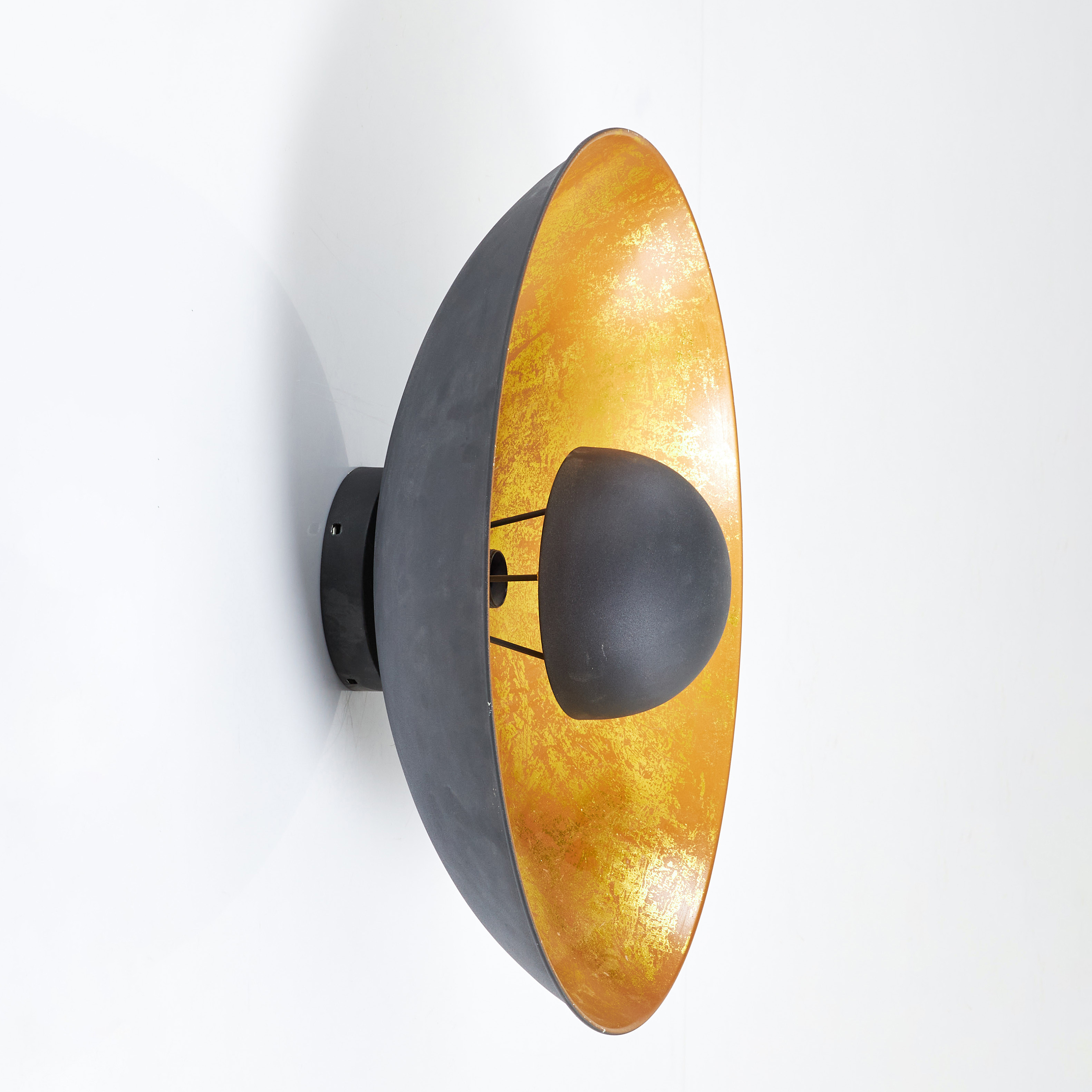 VÄGGLAMPA, "Captain", By Rydéns, etikettmärkt, svartlackerad metall.