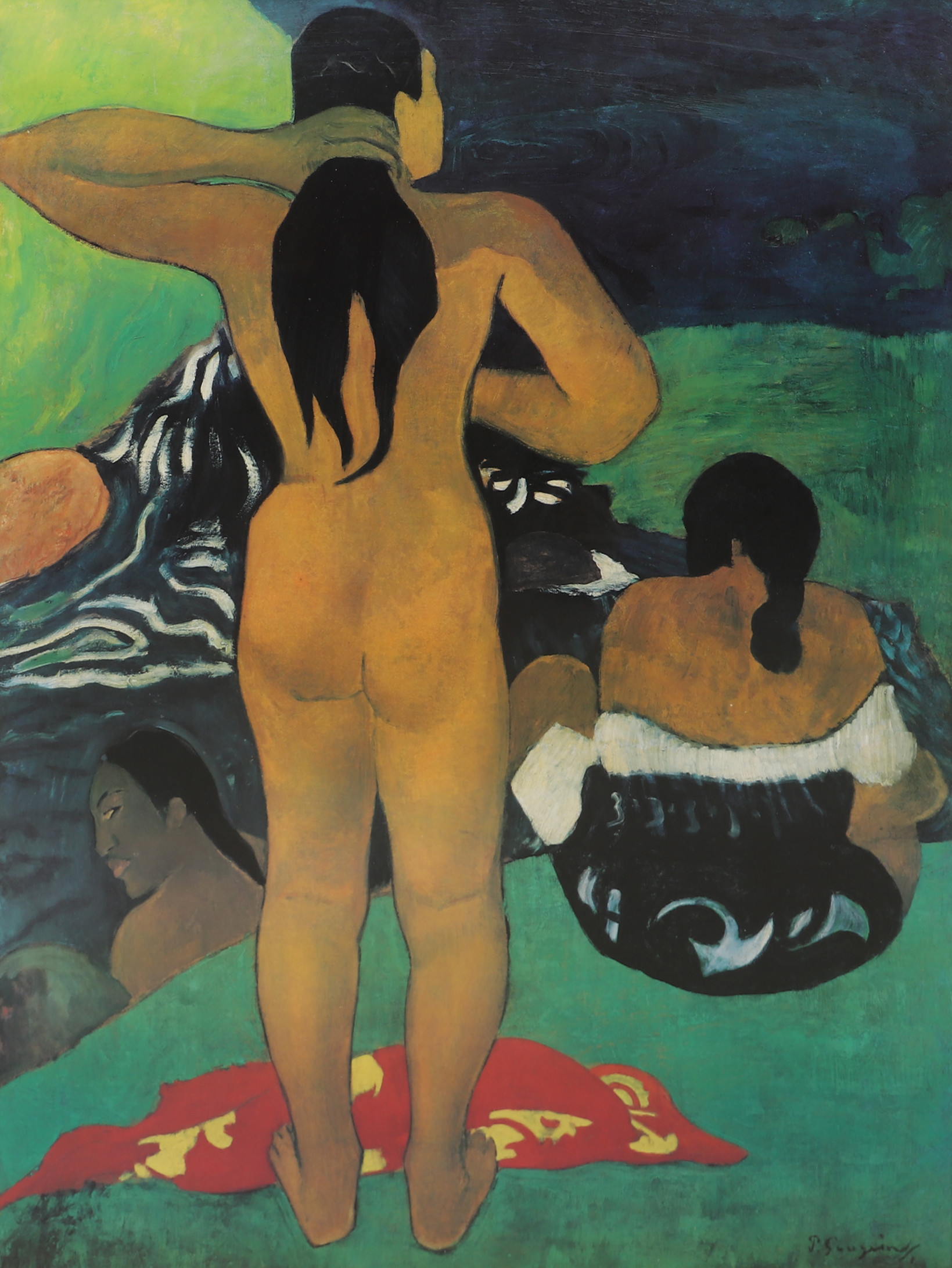 PAUL GAUGUIN. Utställningsaffisch, Gauguin på Tahiti, Louisiana.