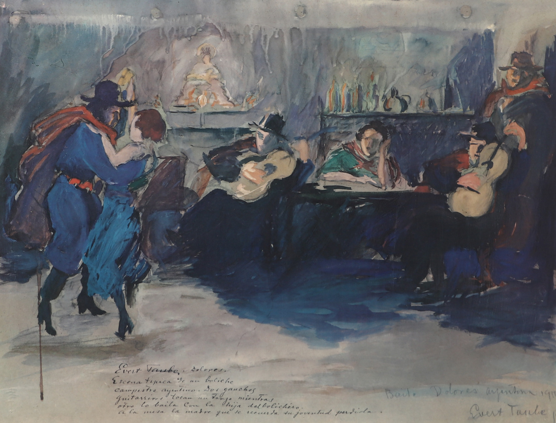 EVERT TAUBE. EFTER. Tangi i Dolores, inramat tryck.