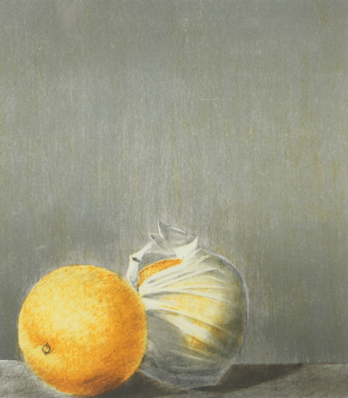 ALLAN MADSEN. Stilleben med appelsiner, färglitografi, signerad.