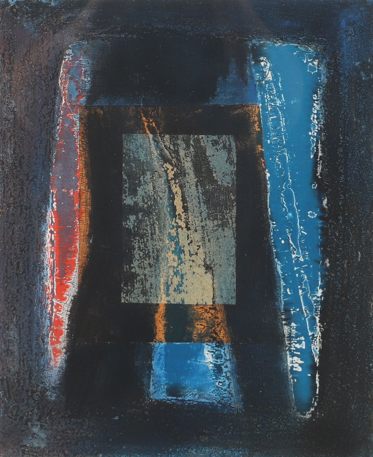 IRIS KRONBECK. "Spegel mot natten I", viscositytryck, signerad -95.