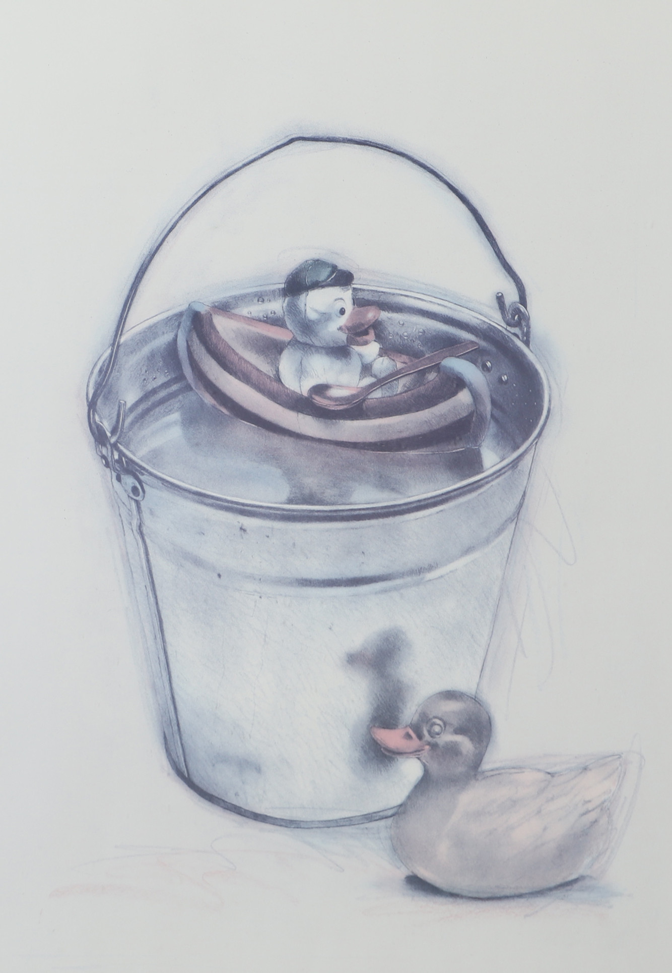 LASSE ÅBERG. Utställningsaffisch, signerat tryck.