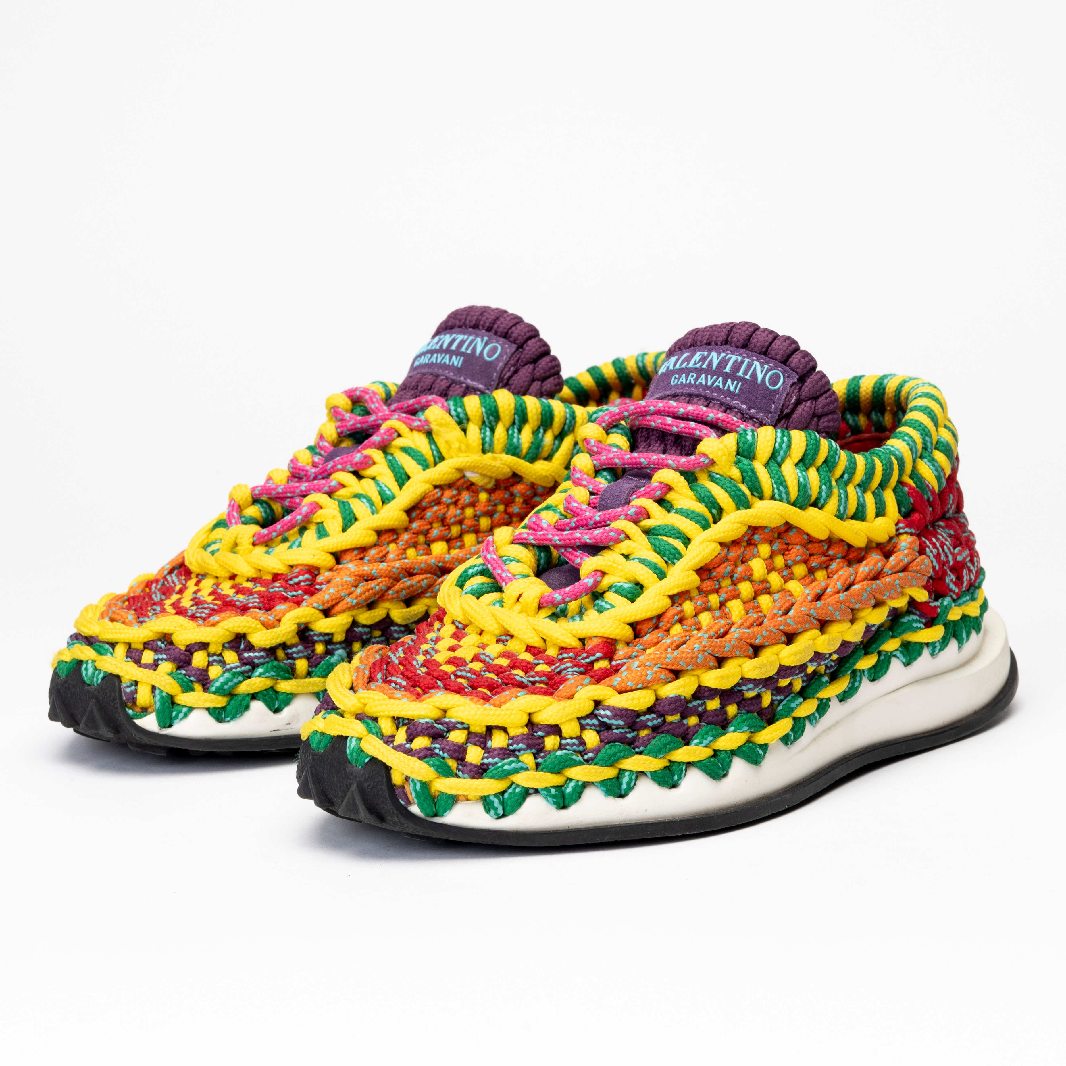 VALENTINO. Sneakers, "Crochet Knit low-top Sneakers", trol 2021, storlek 36.