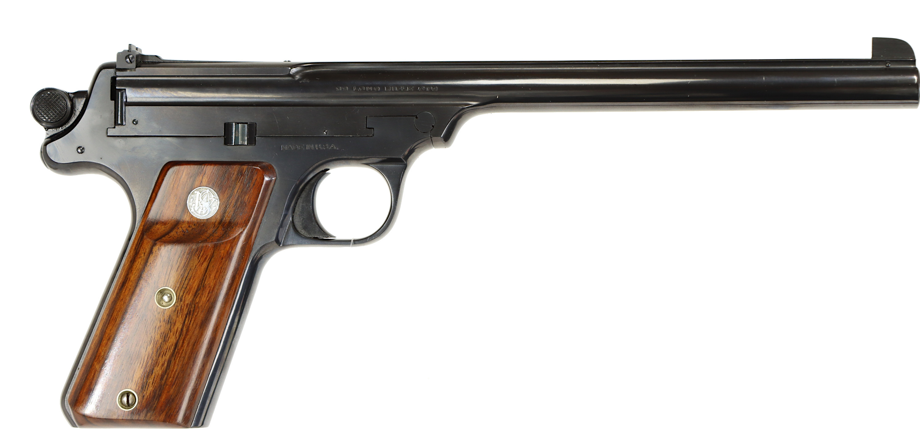 PISTOL, fabrikat Smith &Wisson, modell Straight Line Singel Shot, kaliber .22LR, tillv.nr 1750.
