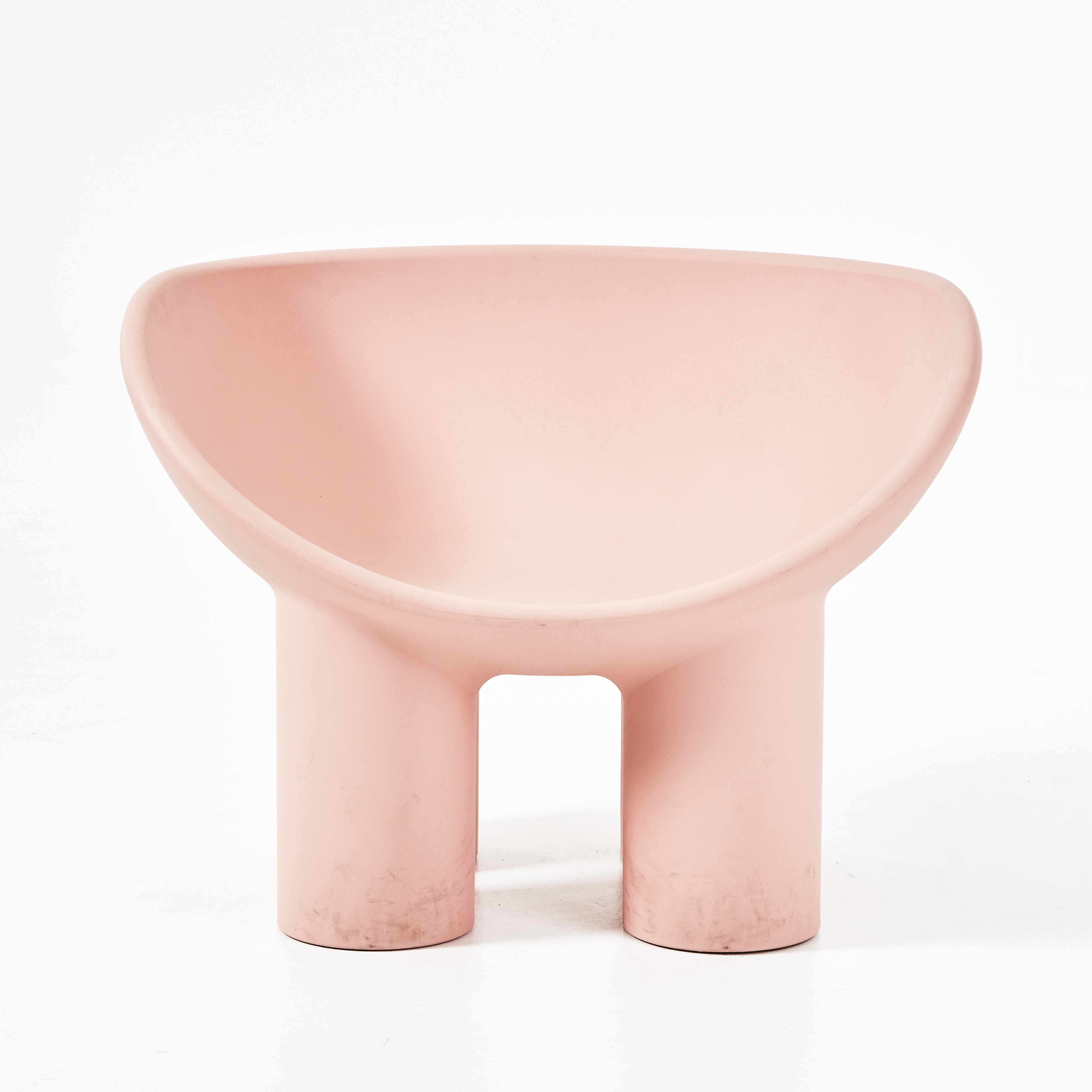 FAYE TOOGOOD, "Roly Poly", fåtölj, rosa polyeten monoblock genom rotationsgjutning.