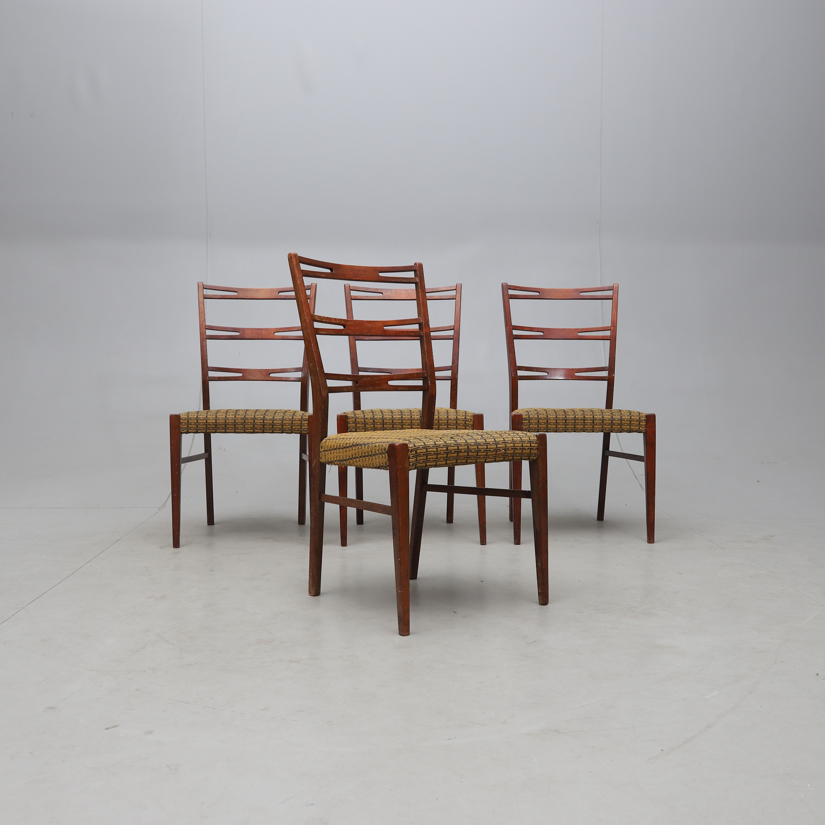 STOLAR, 4 st, teak, möjligen Danmark, 1950/60-tal.