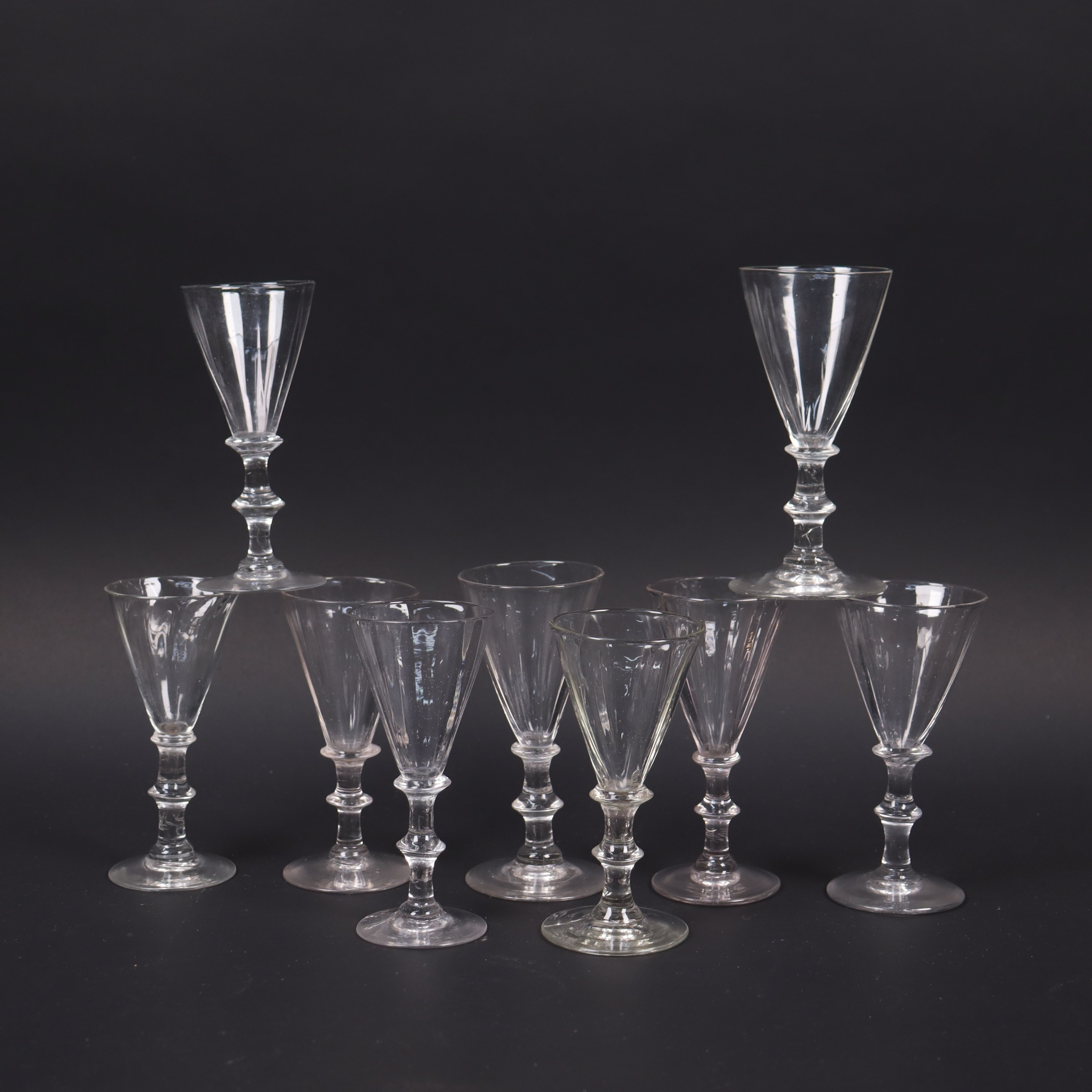 PARAPLYGLAS, 1800-tal, 9 st.